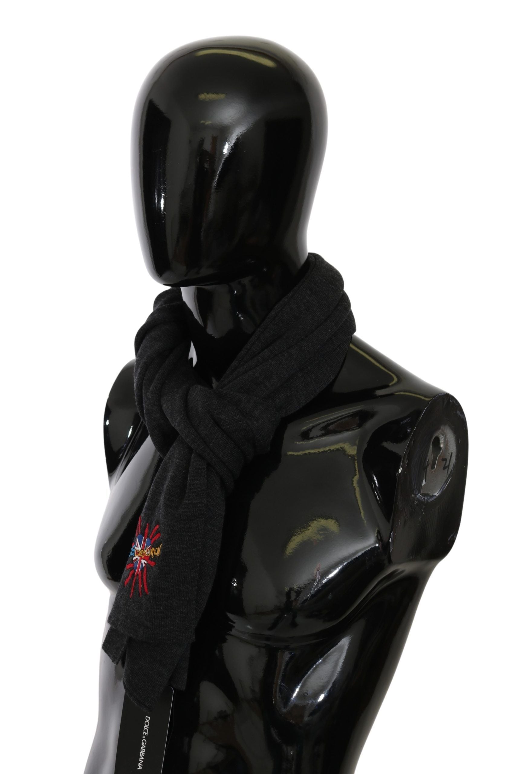 Dolce & Gabbana Gray #DGLovesLondon Wool Wrap Wool Scarf | Regal Royce