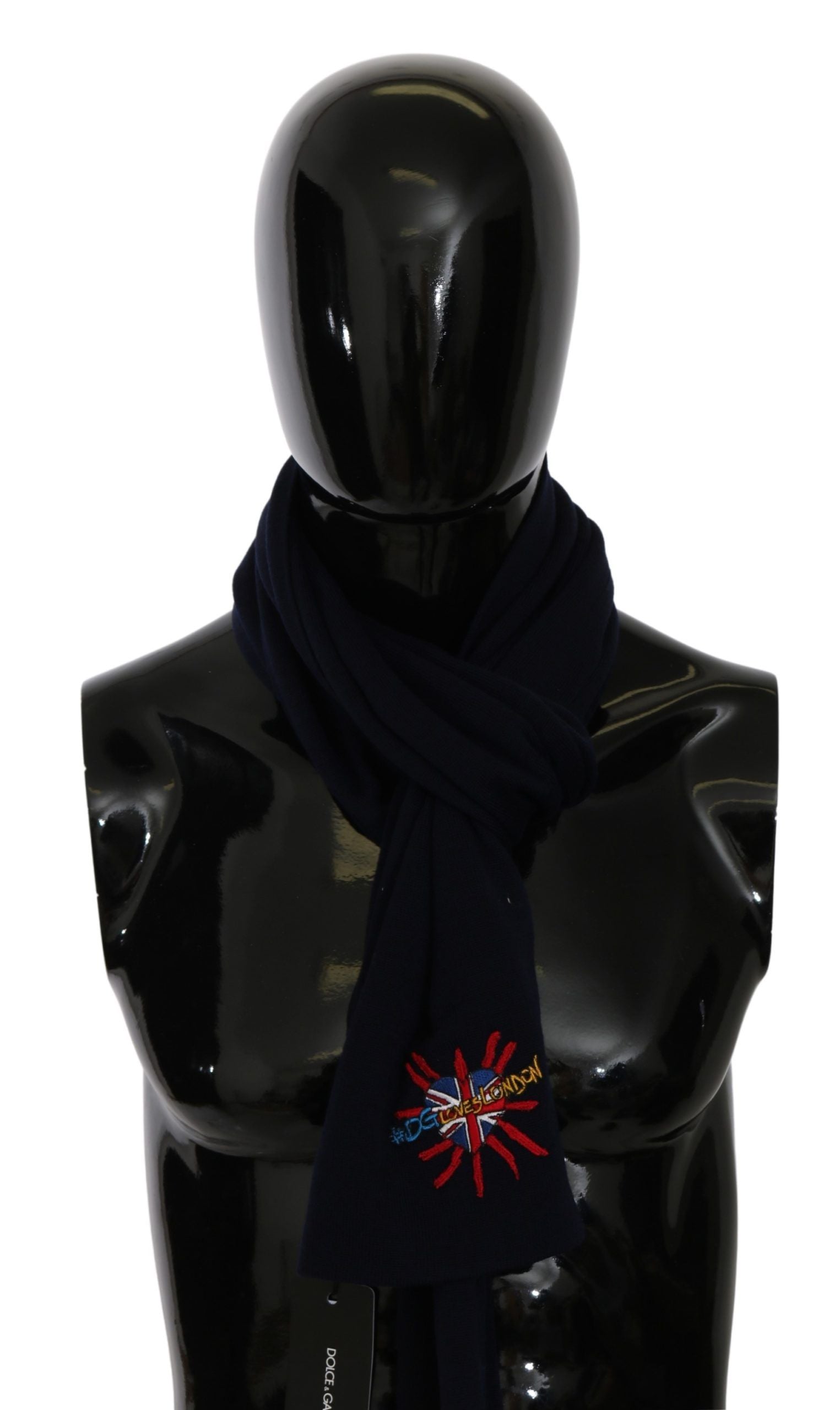 Dolce & Gabbana Blue #DGLovesLondon Wrap Shawl Wool Scarf | Regal Royce