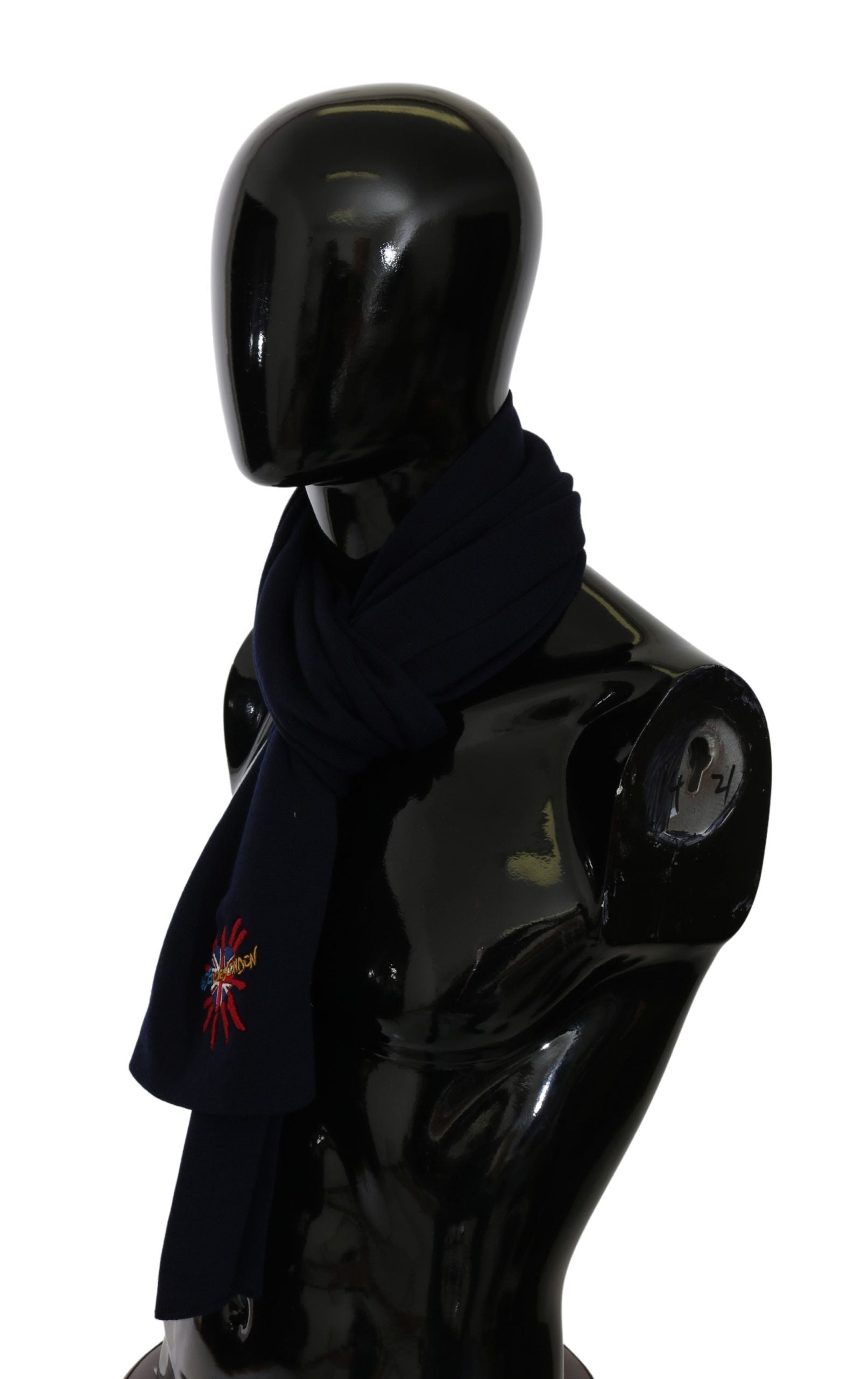 Dolce & Gabbana Blue #DGLovesLondon Wrap Shawl Wool Scarf | Regal Royce