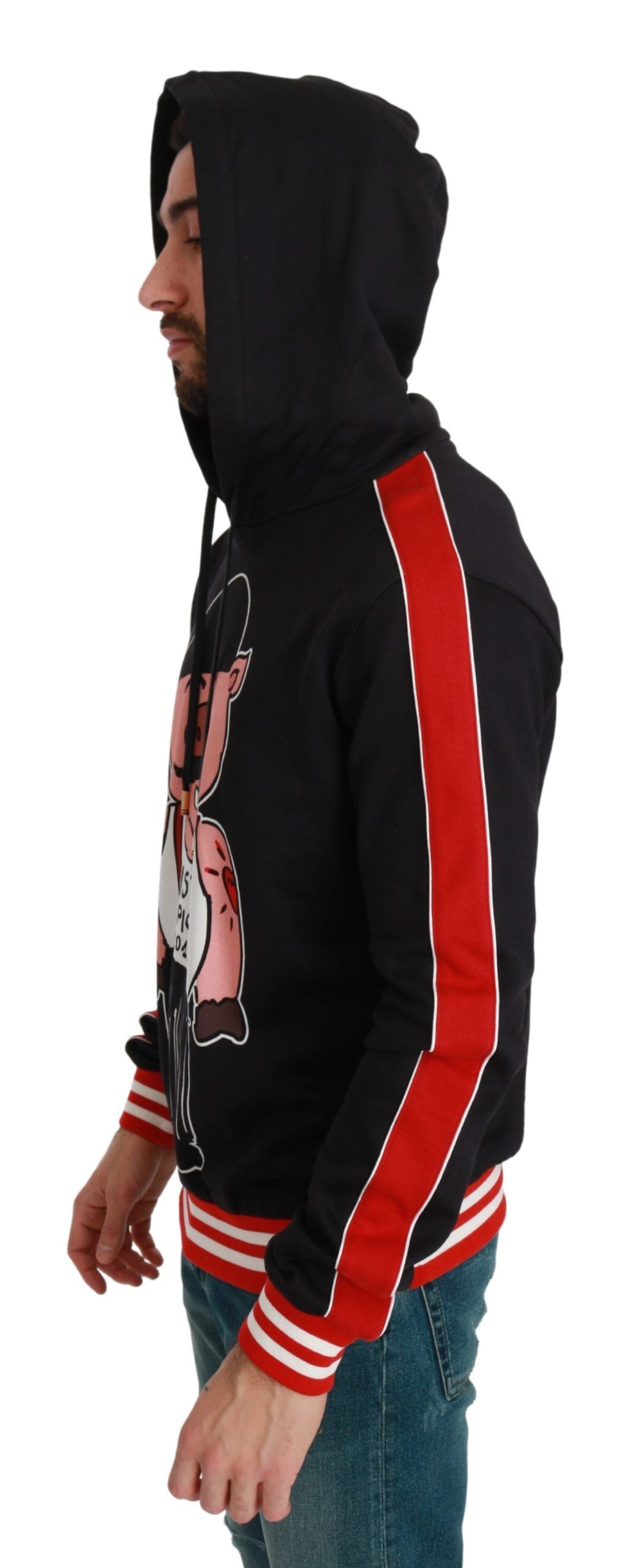 Dolce & Gabbana Black Pig of the Year Hooded Sweater | Regal Royce