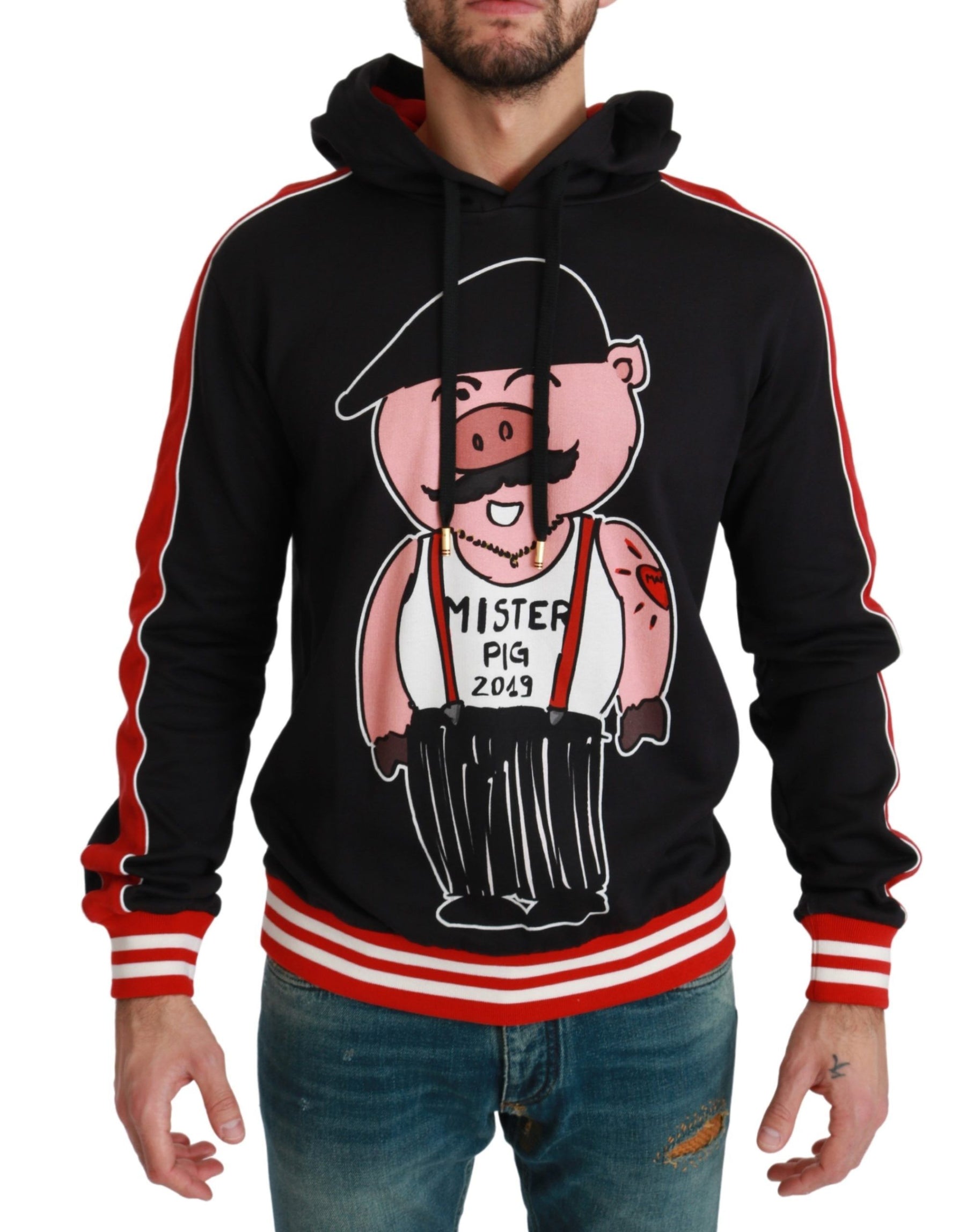 Dolce & Gabbana Black Pig of the Year Hooded Sweater | Regal Royce