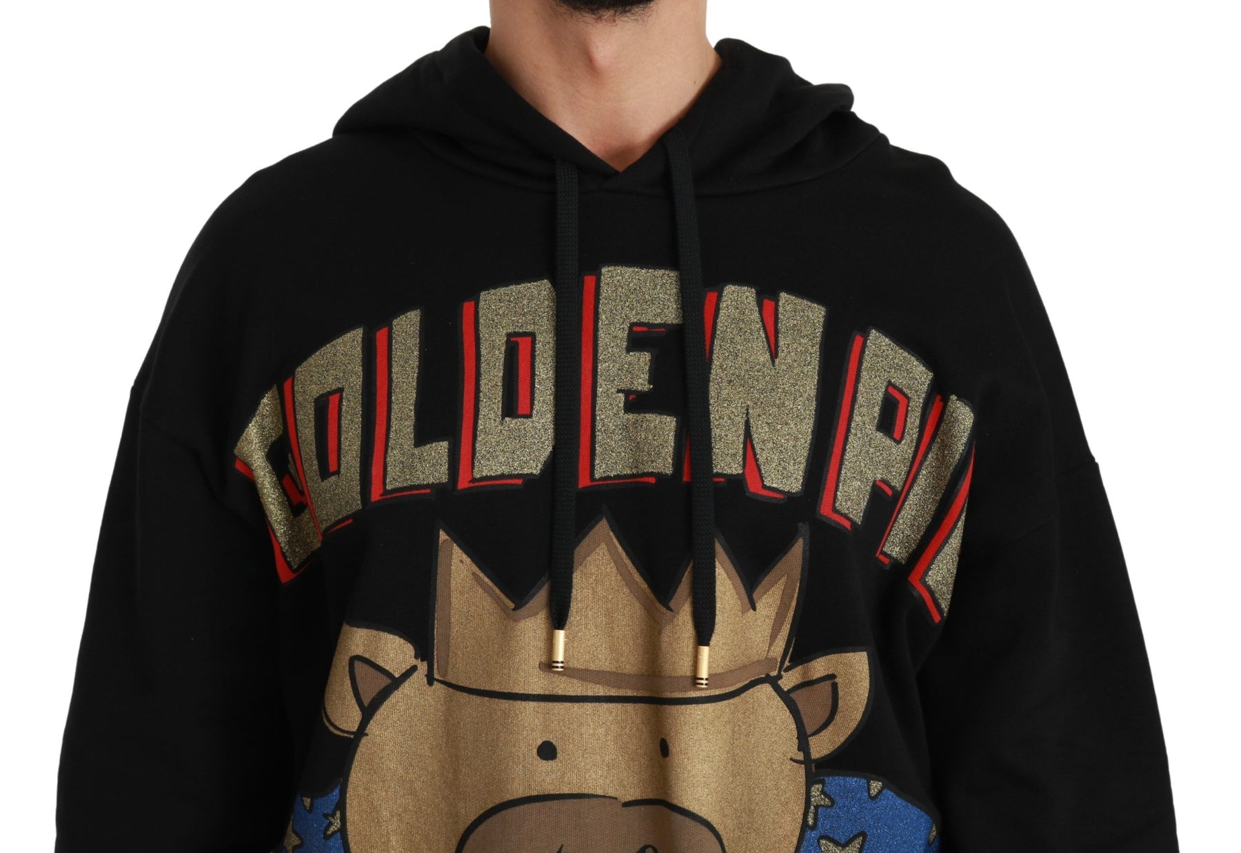 Dolce & Gabbana Black Sweater Pig of the Year Hooded | Regal Royce