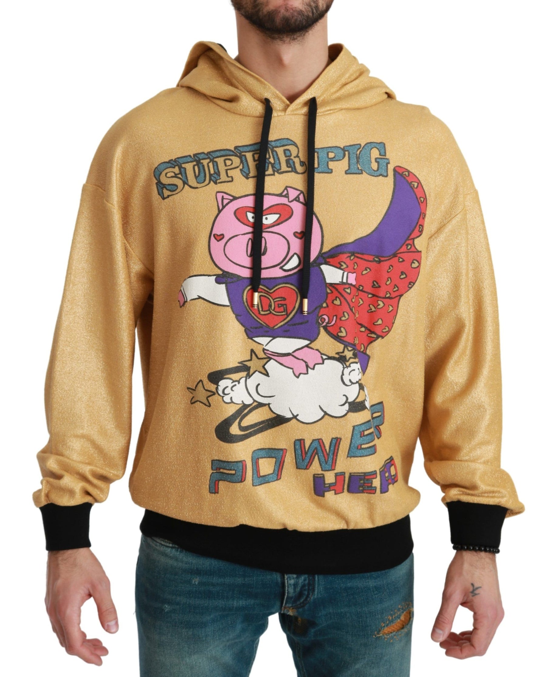 Dolce & Gabbana Gold Pig of the Year Hooded Sweater | Regal Royce