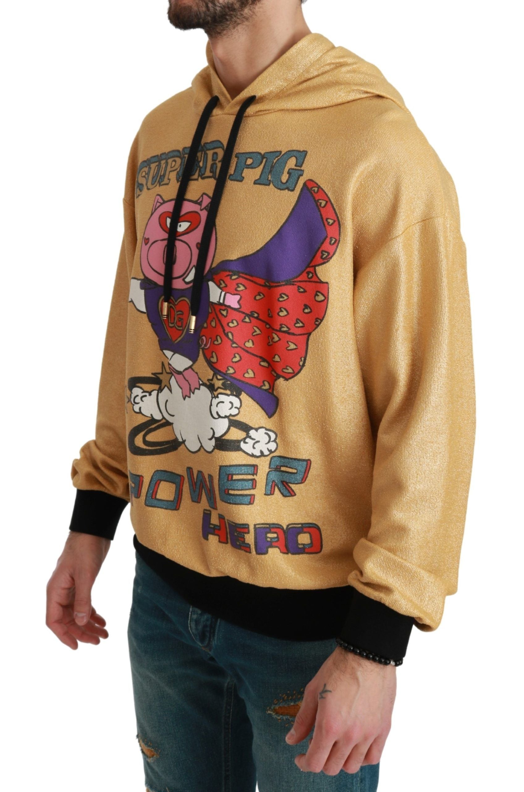 Dolce & Gabbana Gold Pig of the Year Hooded Sweater | Regal Royce
