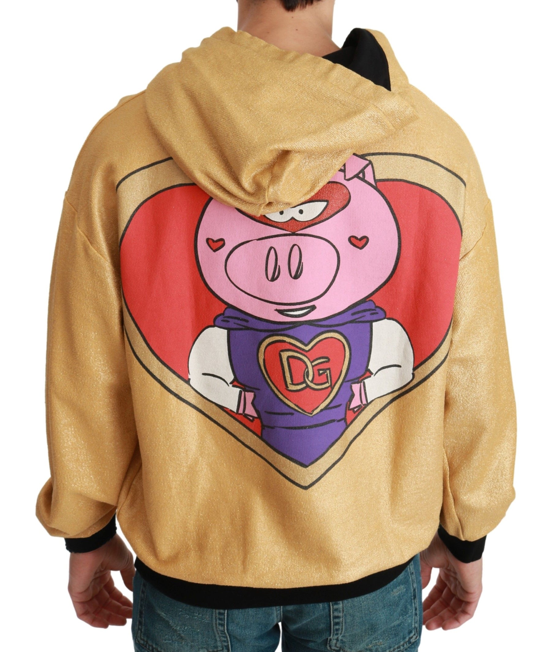 Dolce & Gabbana Gold Pig of the Year Hooded Sweater | Regal Royce