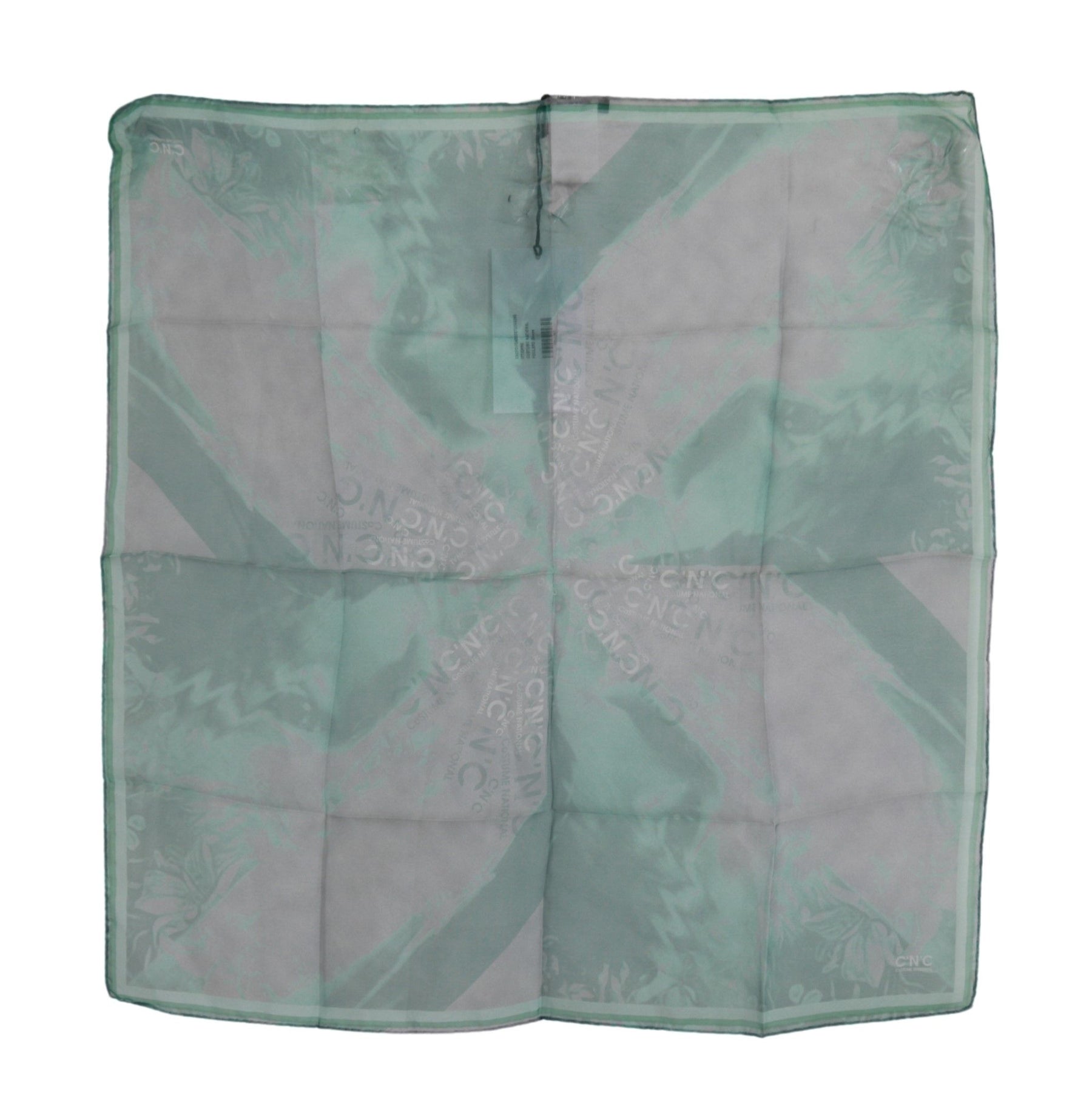 Costume National Green Silk Shawl Foulard Wrap Scarf | Regal Royce
