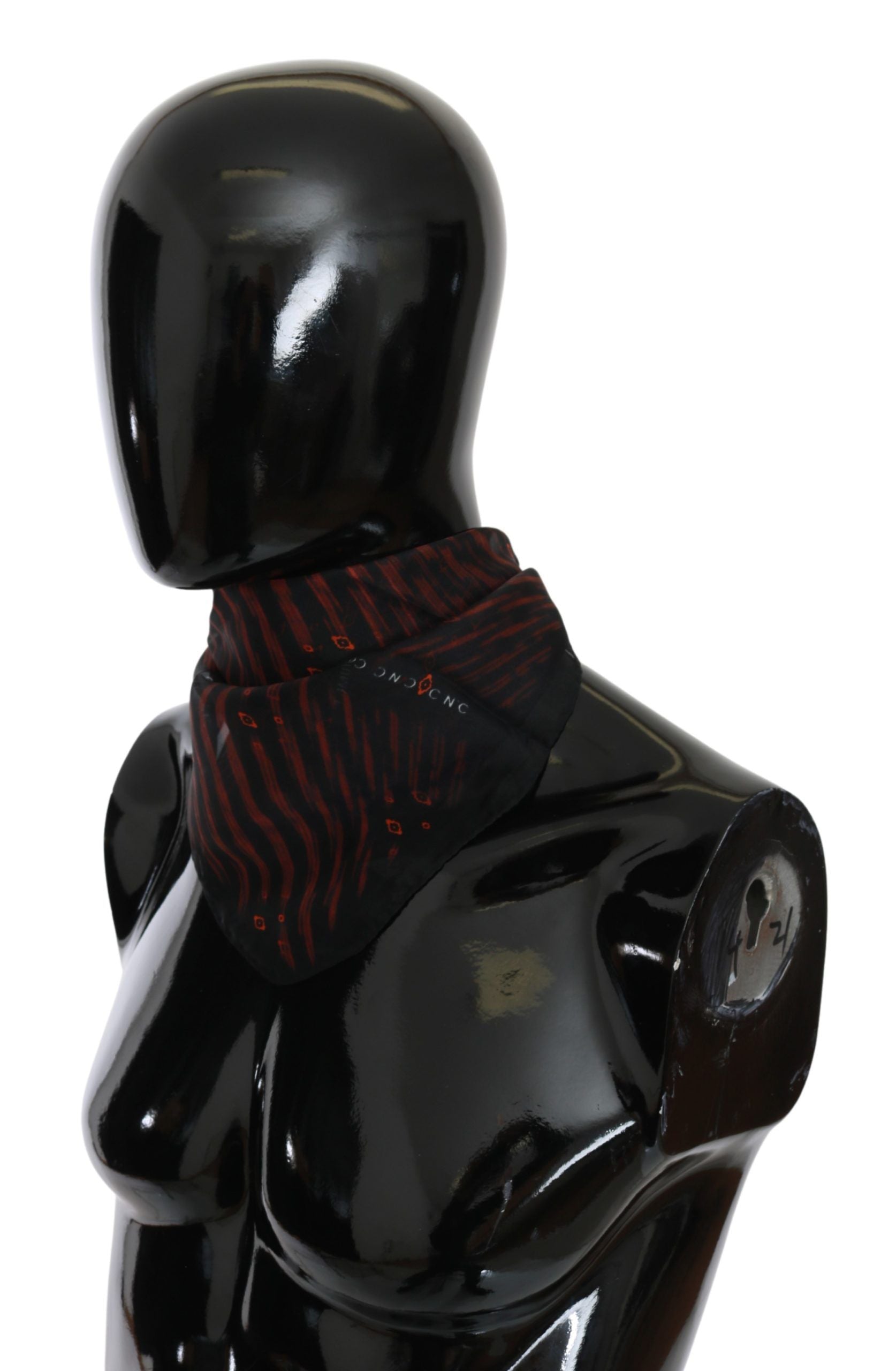 Costume National Black Orange 100% Silk Branded Scarf | Regal Royce