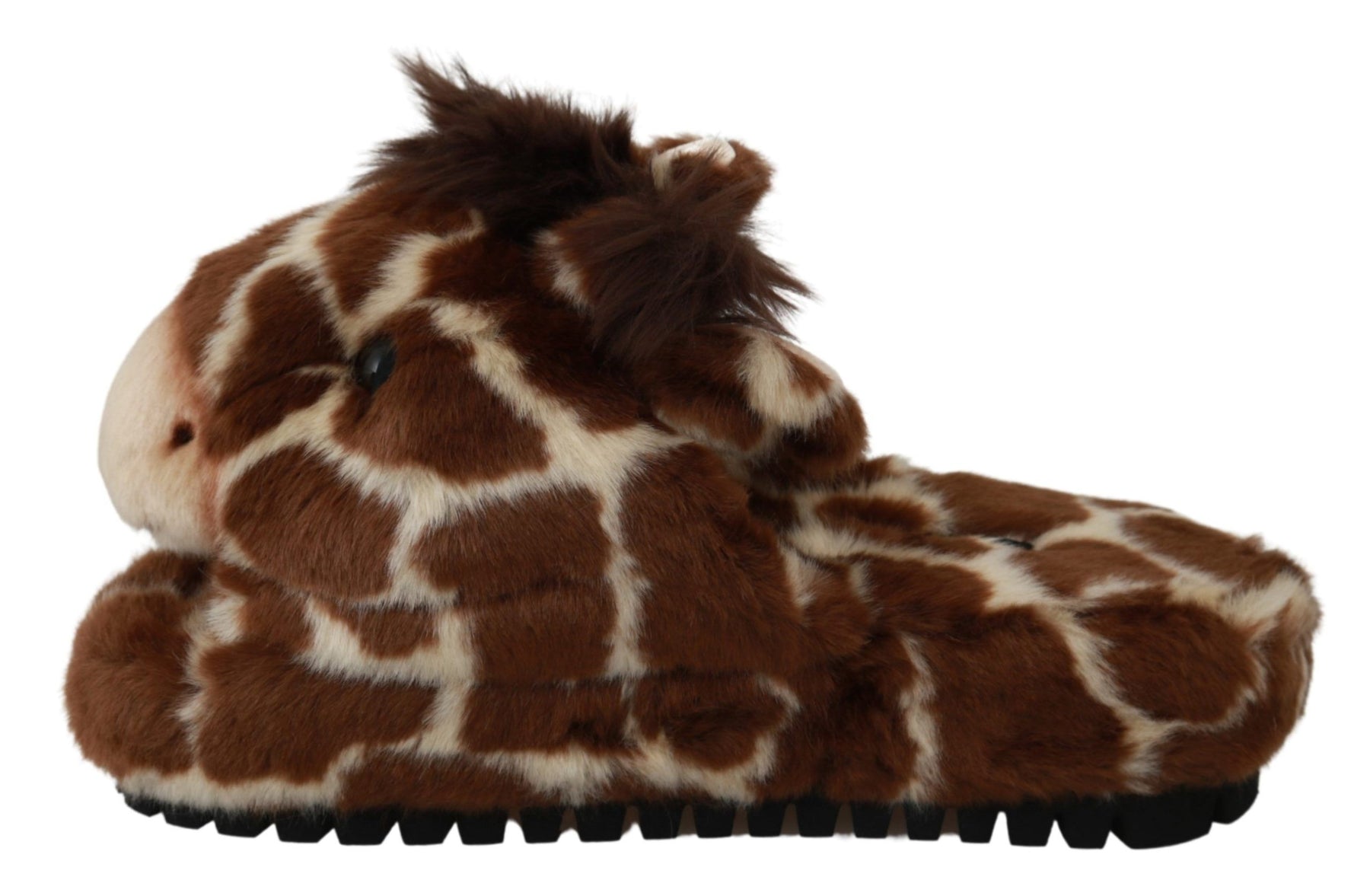 Dolce & Gabbana Brown Giraffe Slippers Flats Sandals Shoes | Regal Royce