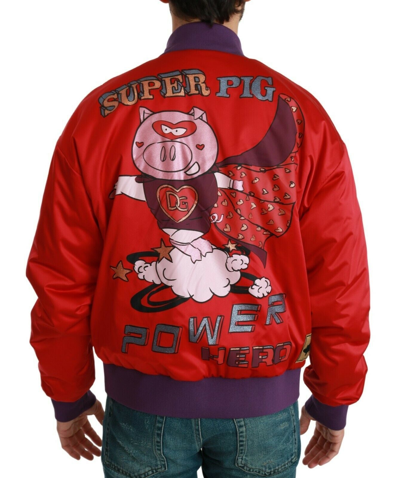 Dolce & Gabbana Red YEAR OF THE PIG Bomber Jacket | Regal Royce