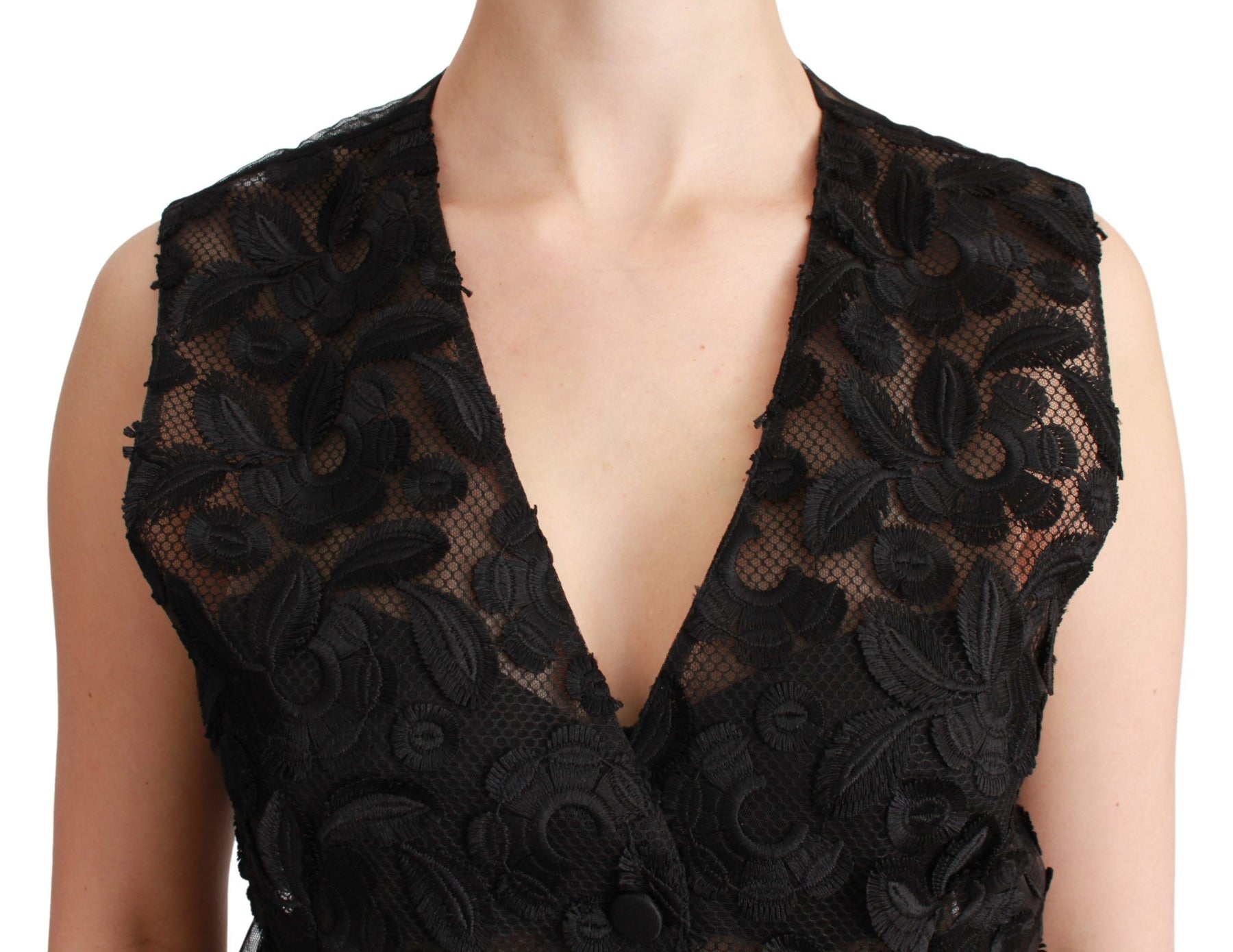 Dolce & Gabbana Black Floral Brocade Top Gilet Waistcoat | Regal Royce