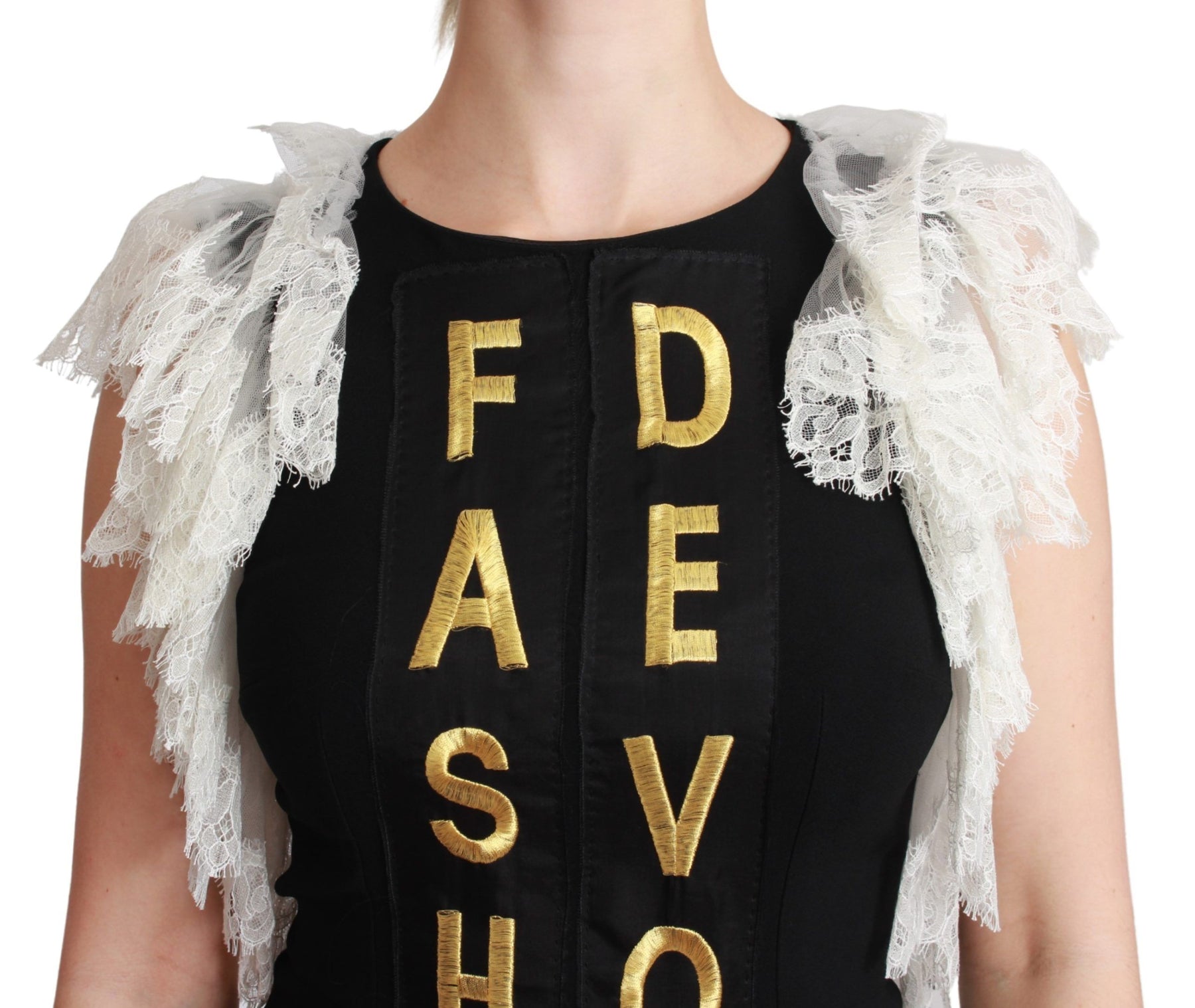 Dolce & Gabbana Black Fashion Devotion Sheath Mini Dress | Regal Royce