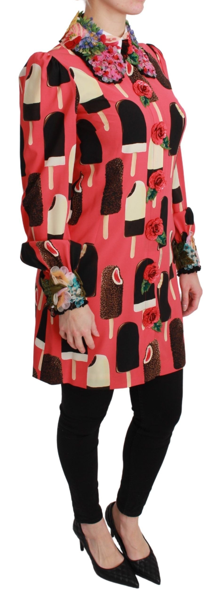 Dolce & Gabbana Pink Ice Cream Roses Sequined Dress | Regal Royce