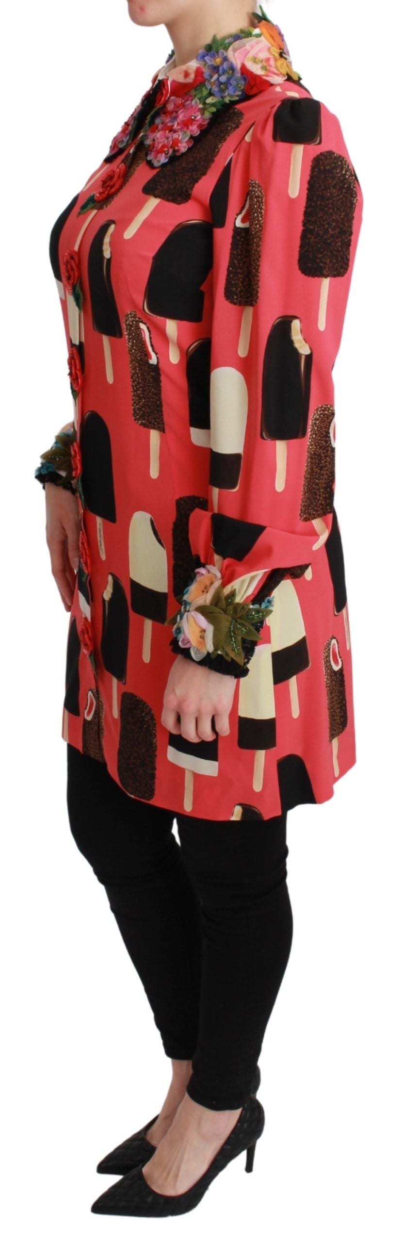 Dolce & Gabbana Pink Ice Cream Roses Sequined Dress | Regal Royce