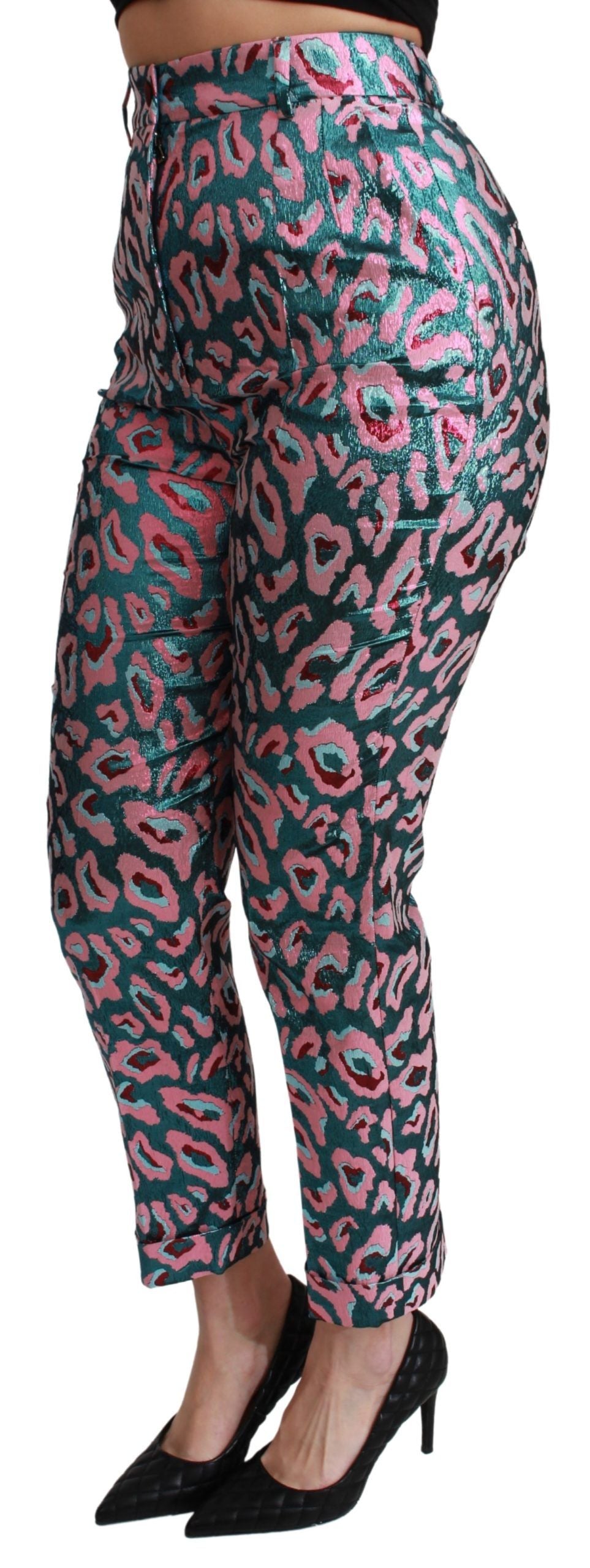 Dolce & Gabbana Multicolor Patterned Cropped High Waist Pants | Regal Royce