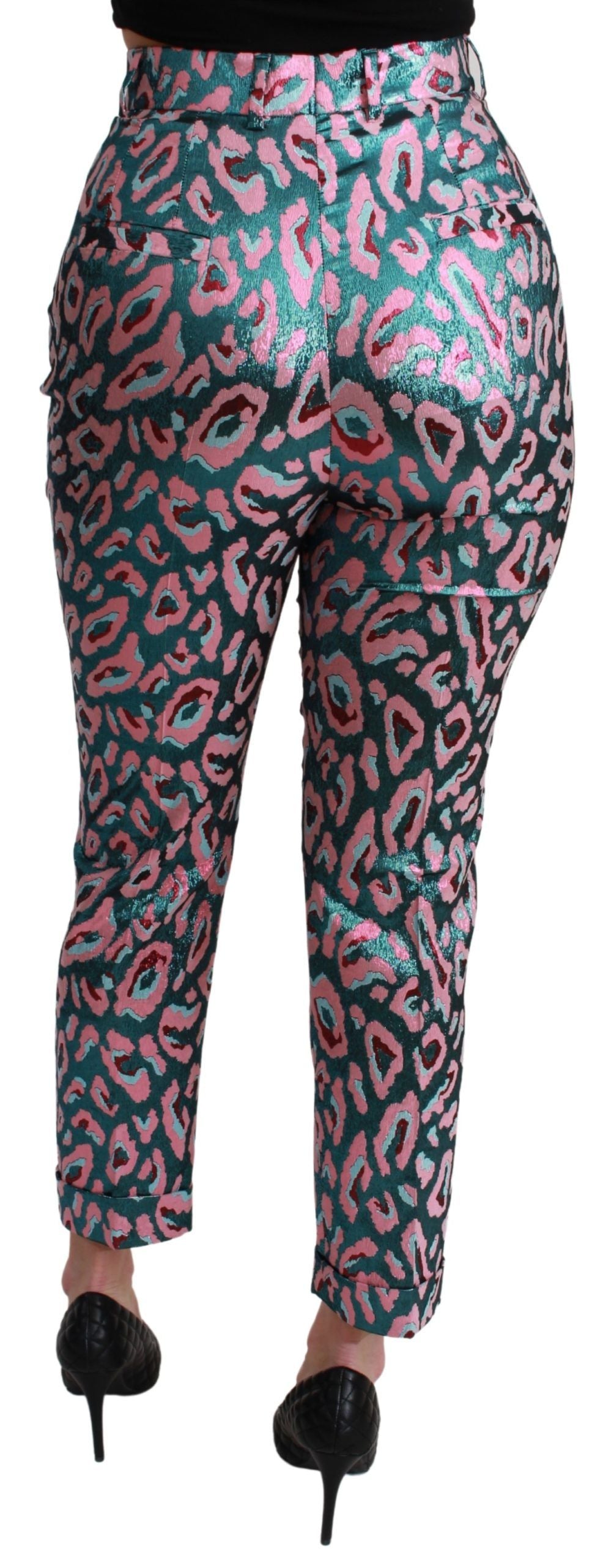 Dolce & Gabbana Multicolor Patterned Cropped High Waist Pants | Regal Royce