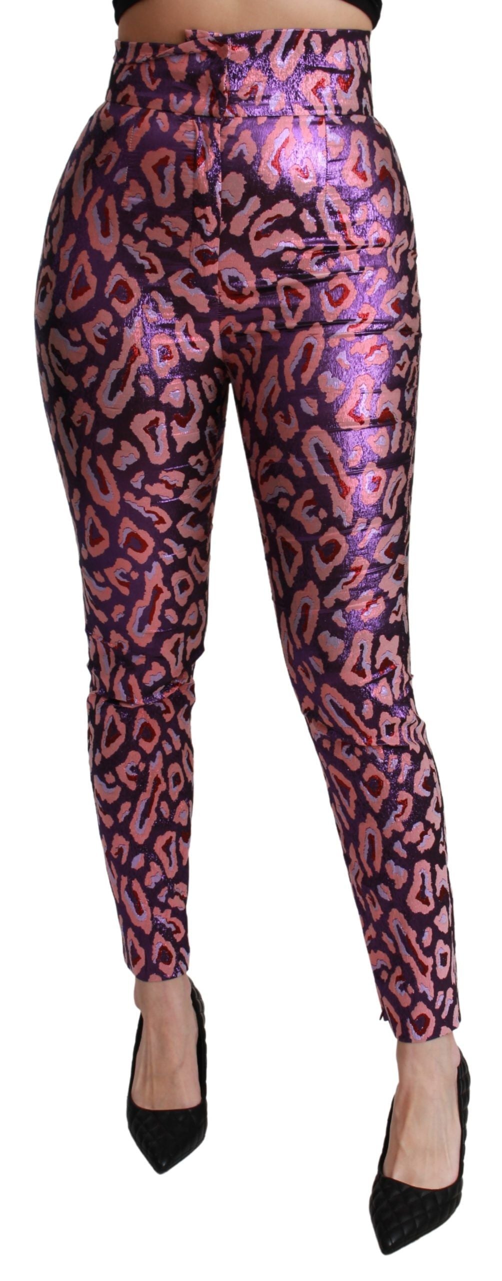 Dolce & Gabbana Multicolor Patterned Cropped High Waist Pants | Regal Royce