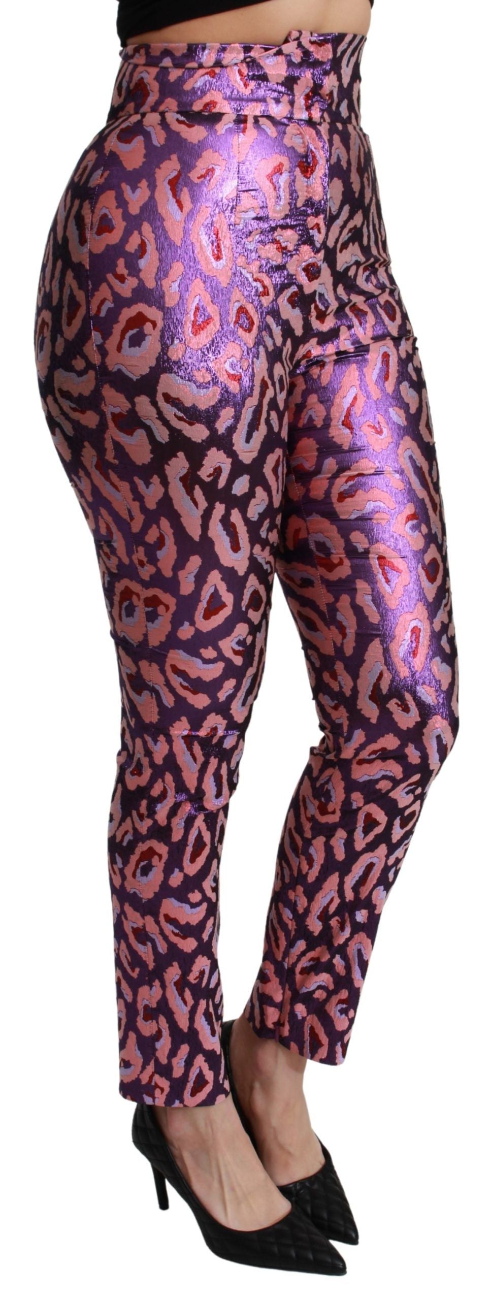 Dolce & Gabbana Multicolor Patterned Cropped High Waist Pants | Regal Royce