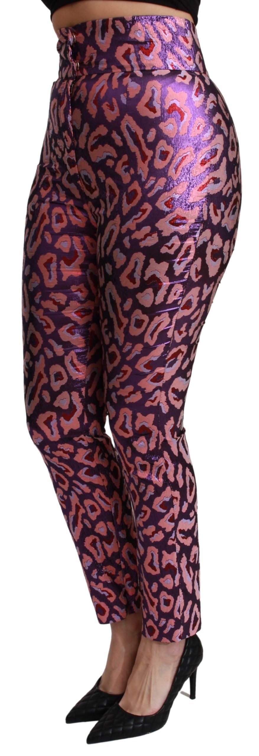 Dolce & Gabbana Multicolor Patterned Cropped High Waist Pants | Regal Royce