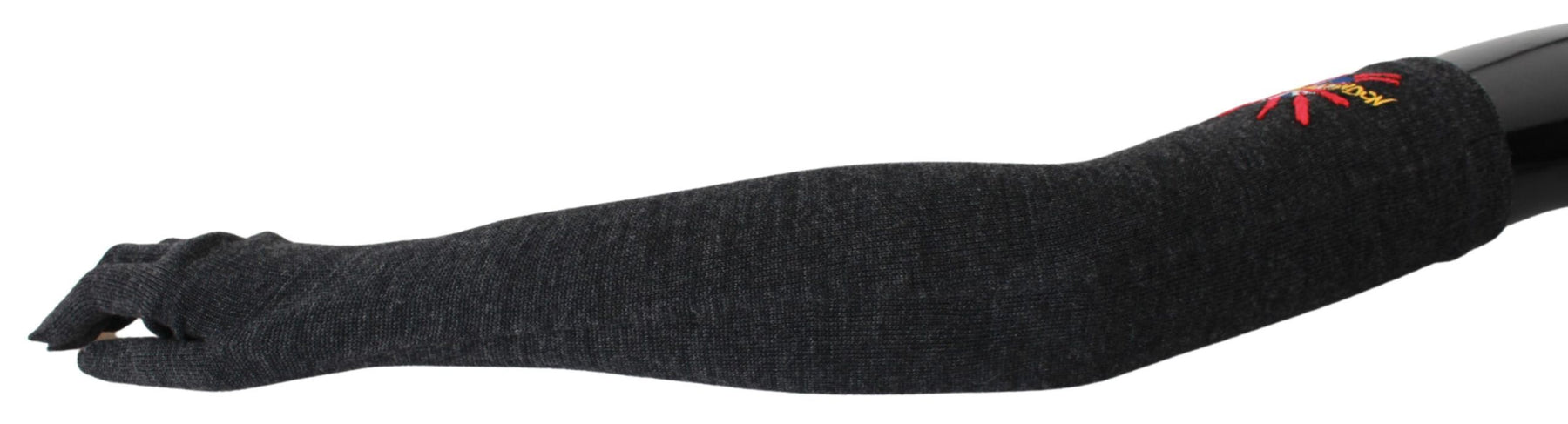 Dolce & Gabbana Gray #DGLovesLondon Embroidered Virgin Wool Gloves | Regal Royce