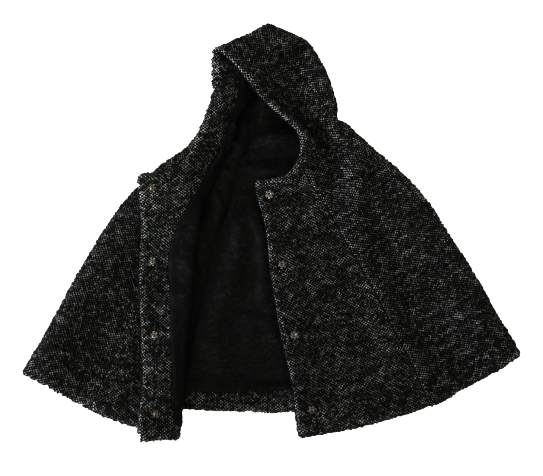 Dolce & Gabbana Gray Tweet Wool Kaftan Jacket Coat Top | Regal Royce