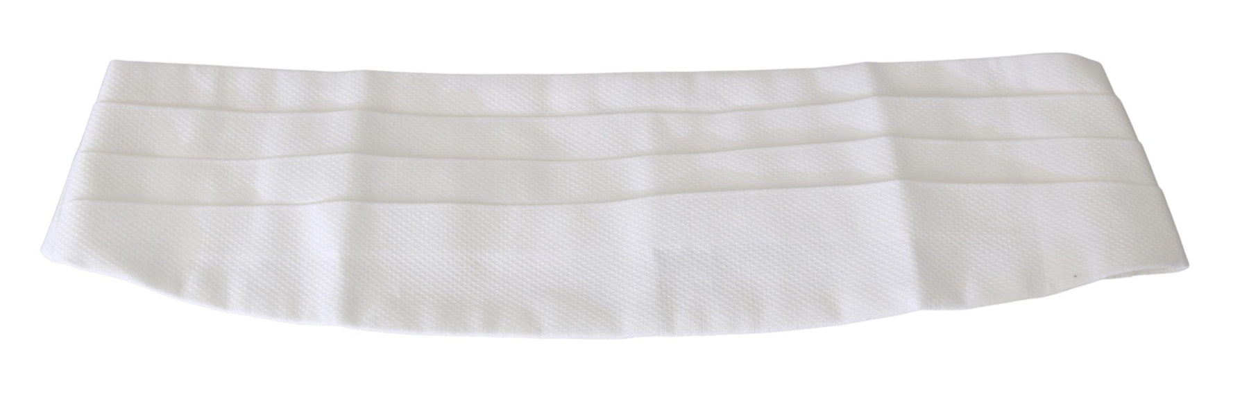 Dolce & Gabbana White Men Waist Belt Cotton Cummerbund | Regal Royce