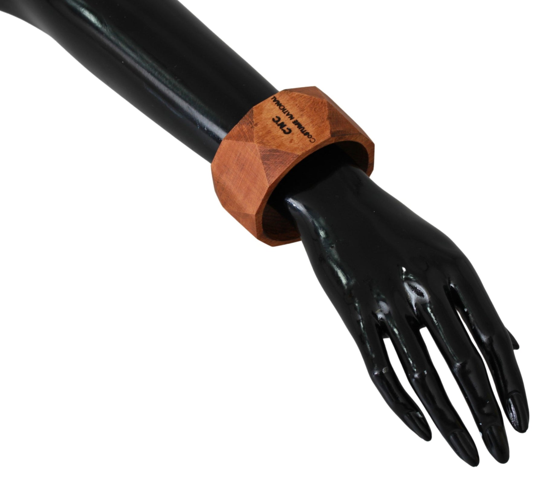 Costume National Brown Wooden Branded Bracelet | Regal Royce