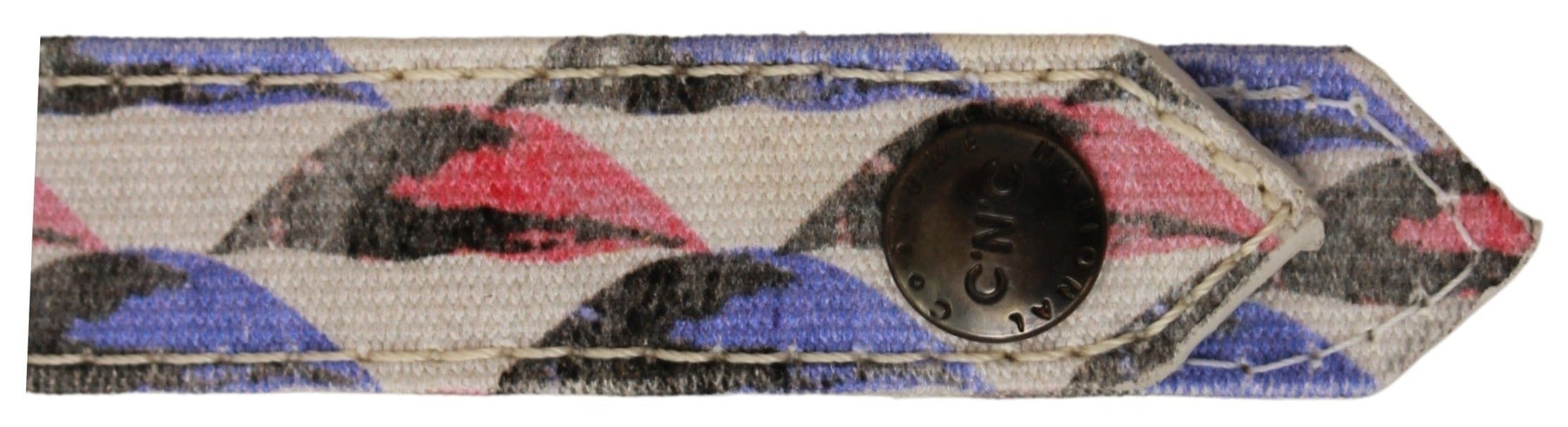 Costume National White Ring Branded Textile  Keychain | Regal Royce