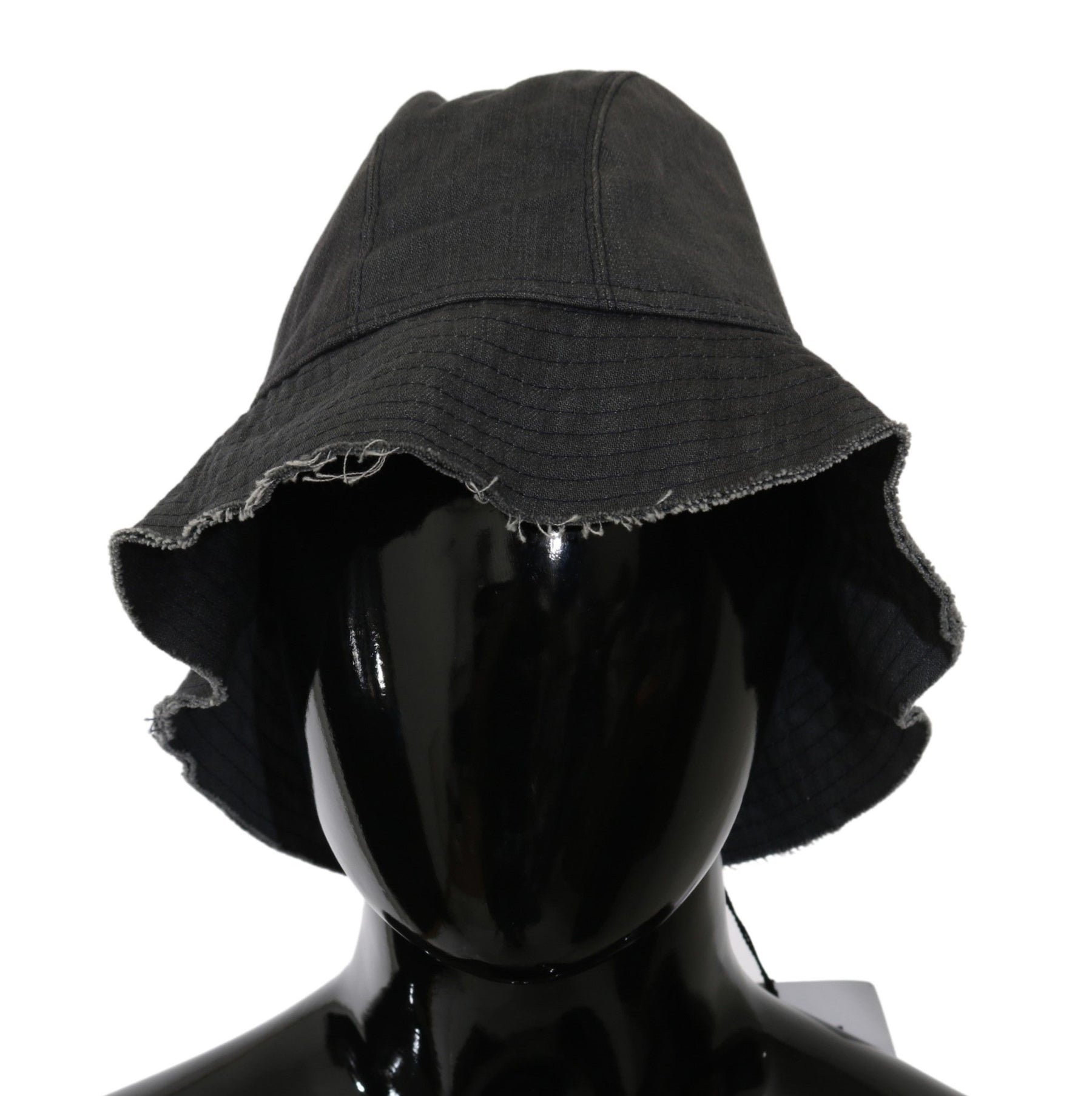 Costume National Black Washed Wide Brim Outdoor Bucket Hat | Regal Royce