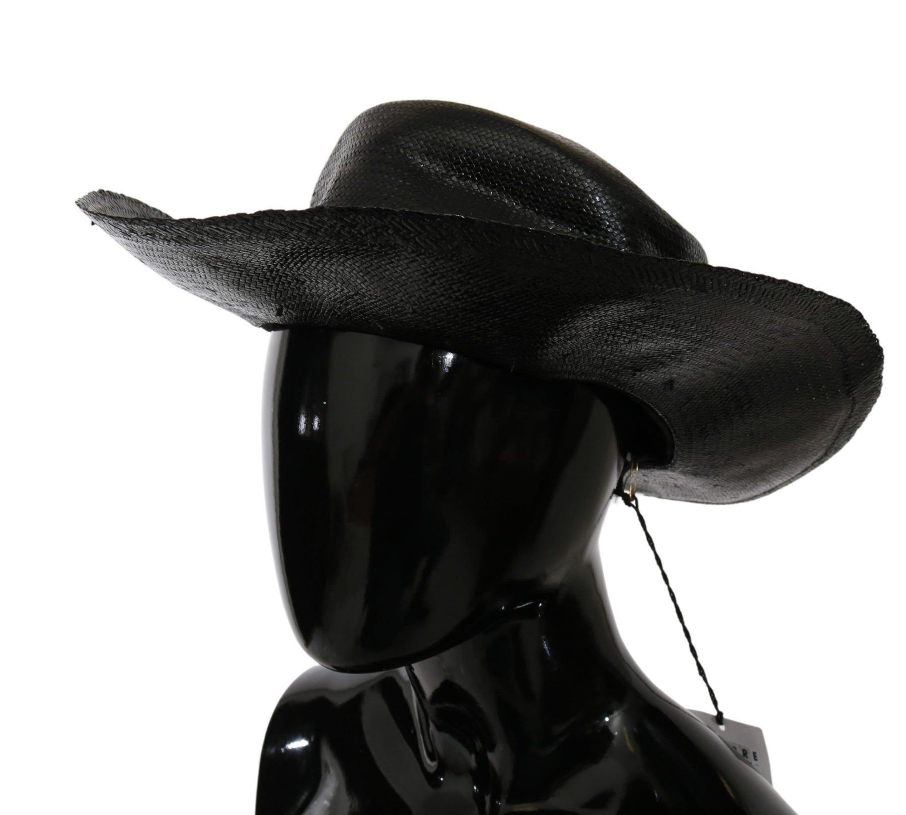 Costume National Black Wide Brim Cowboy Solid Hat | Regal Royce