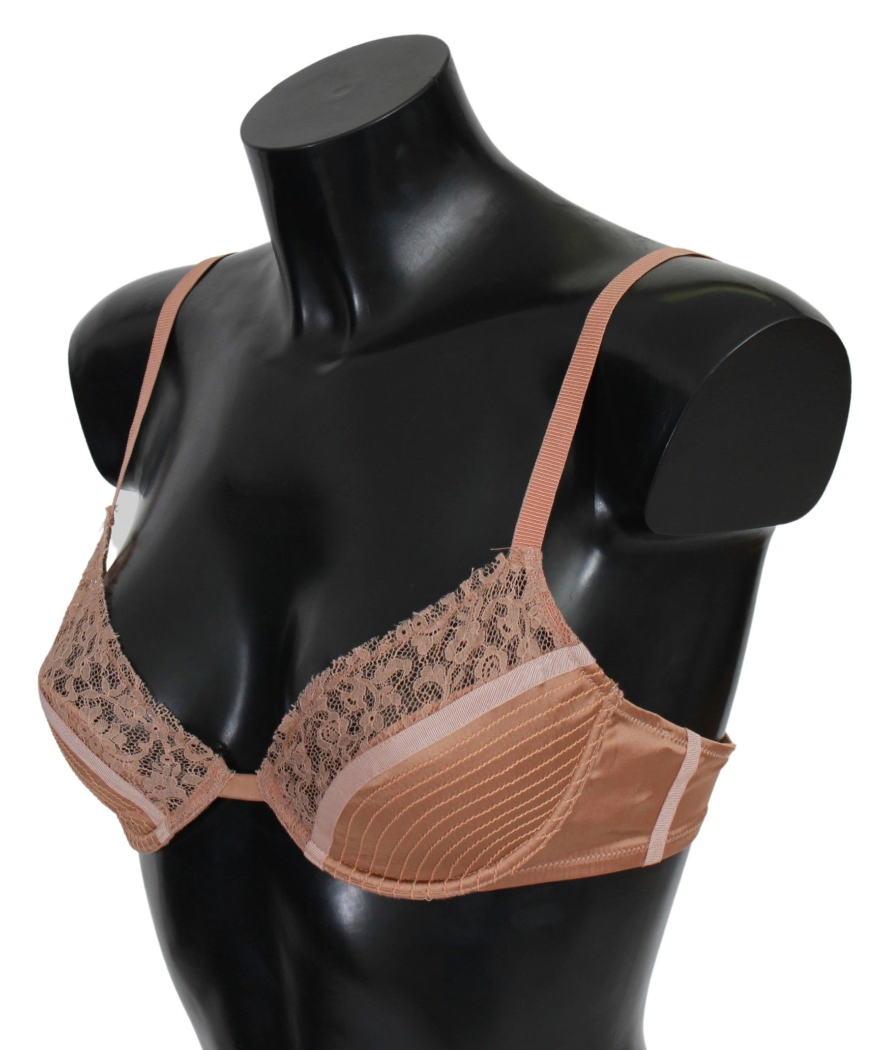 Ermanno Scervino Nude Lace Push Up Silk Underwear | Regal Royce