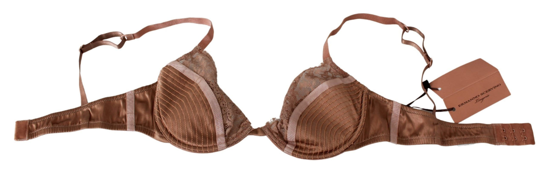 Ermanno Scervino Nude Lace Push Up Silk Underwear | Regal Royce