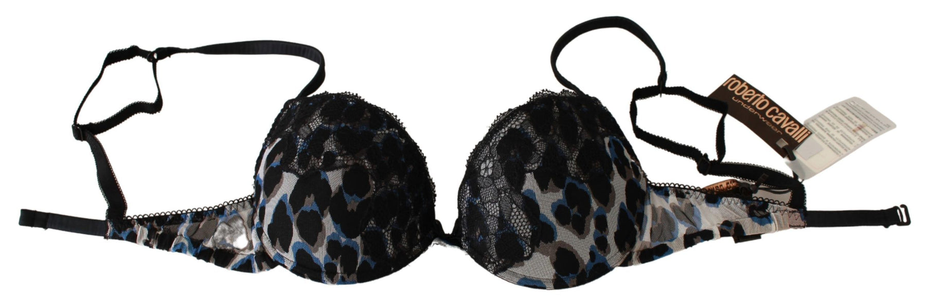 Roberto Cavalli Black Lace Reggiseno Nylon Bra Underwear | Regal Royce