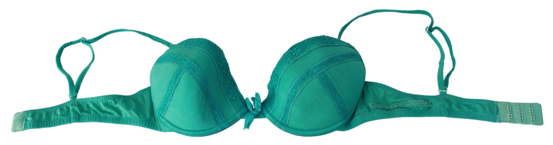 Ermanno Scervino Green Push Up Bra 100% Cotton Underwear | Regal Royce