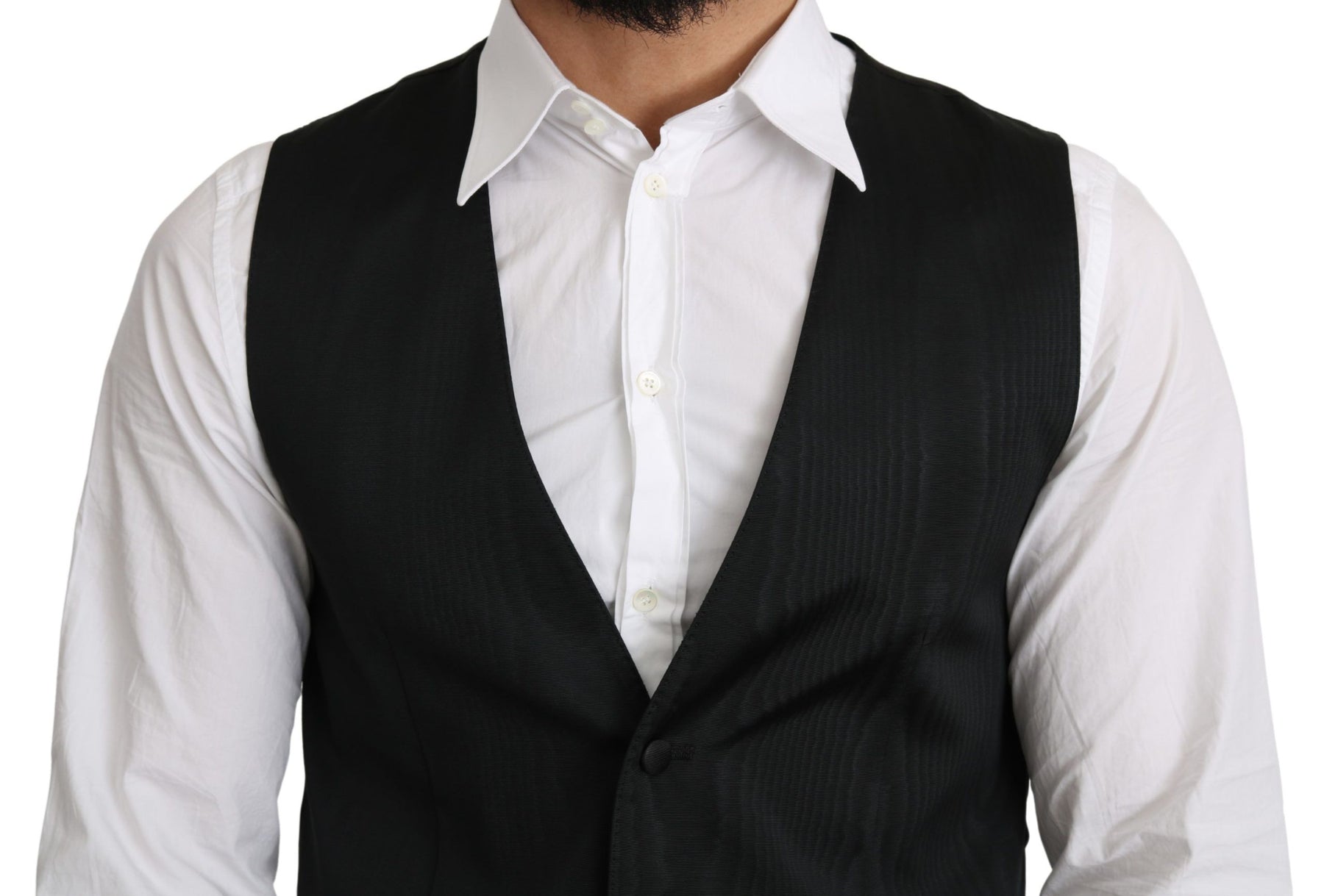 Dolce & Gabbana Gray 100% Silk Formal Coat Vest | Regal Royce