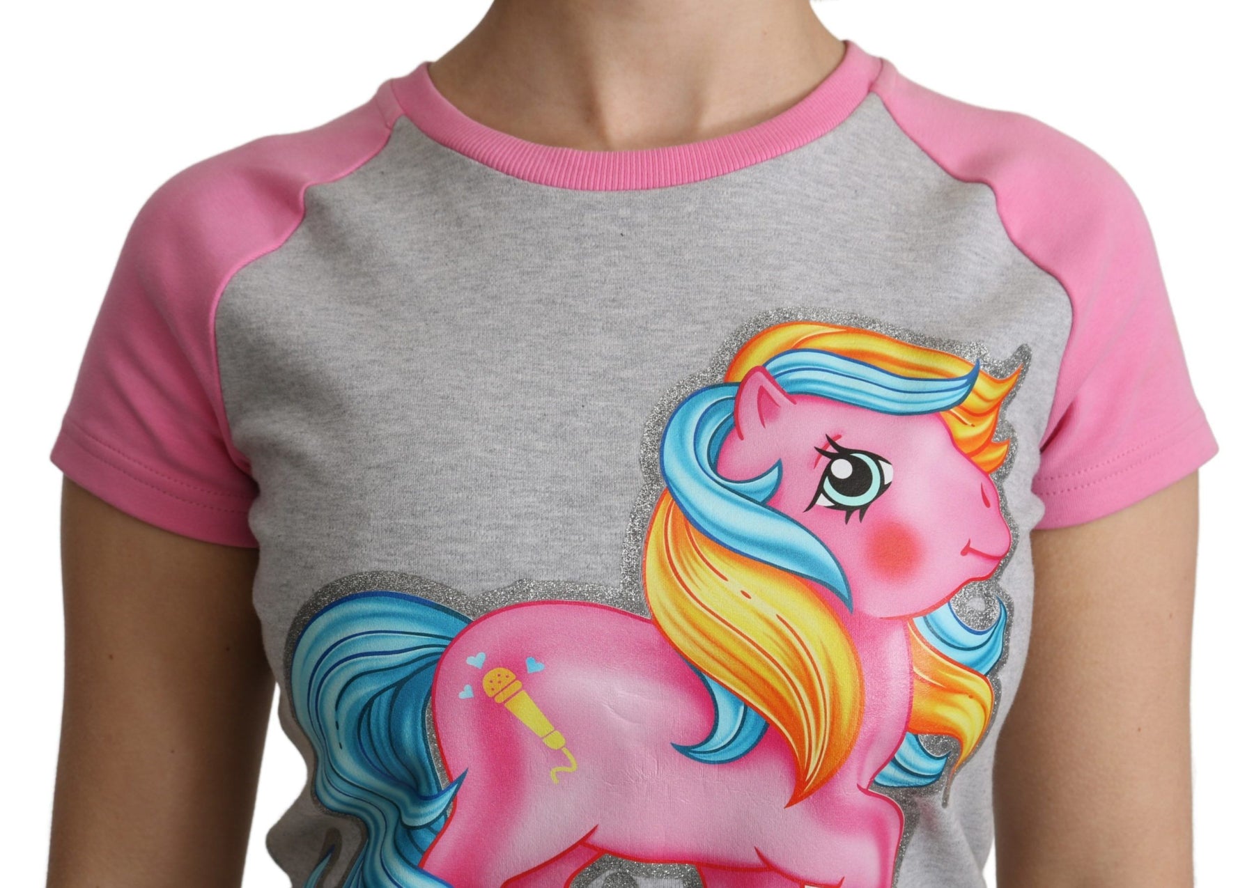 Moschino Gray and pink Cotton T-shirt My Little Pony Top | Regal Royce