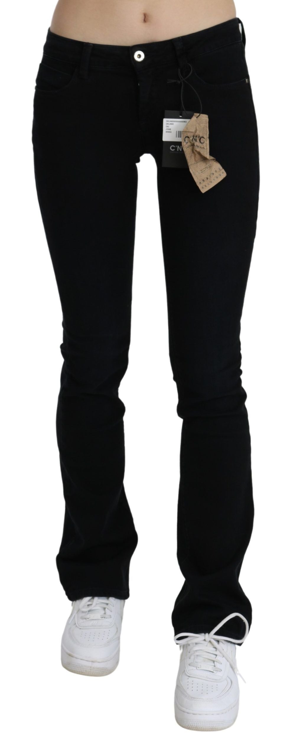 Costume National Black Low Waist Skinny Denim Cotton Jeans | Regal Royce