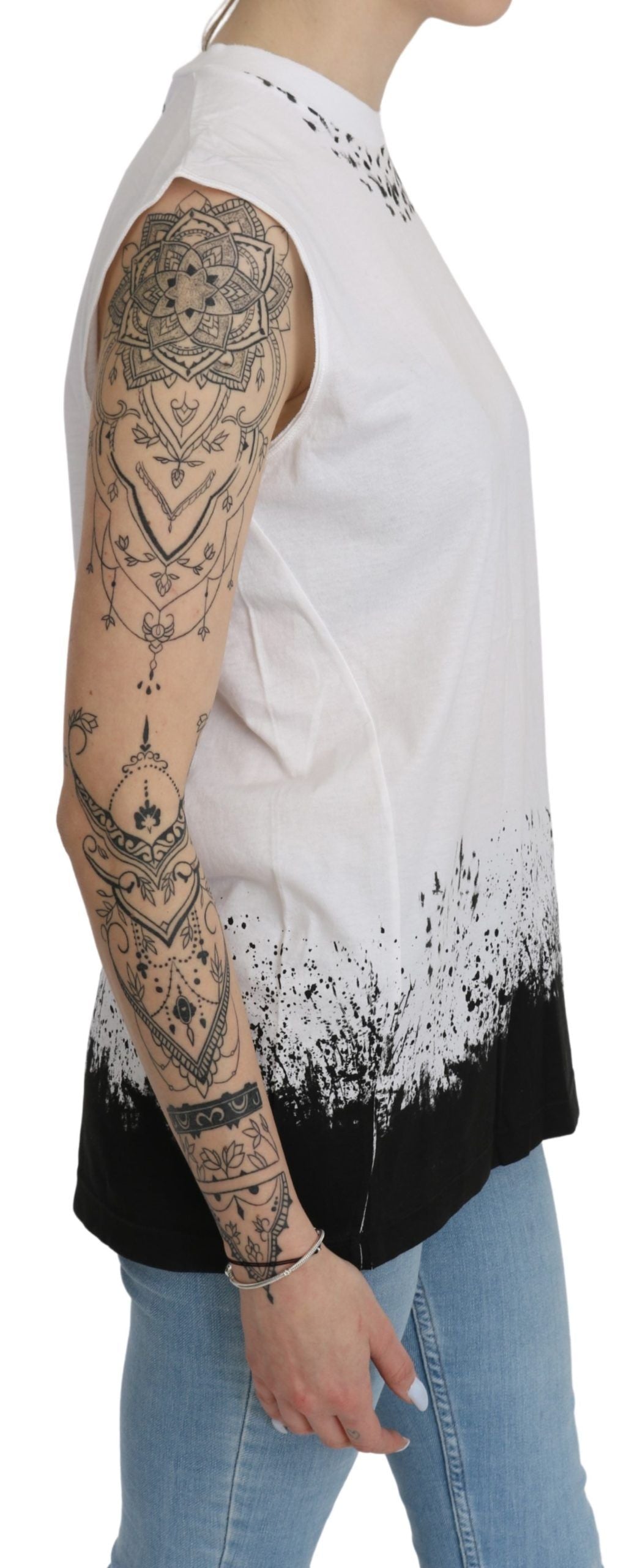 Dsquared² White Sleeveless T-shirt Tank Cotton Top | Regal Royce