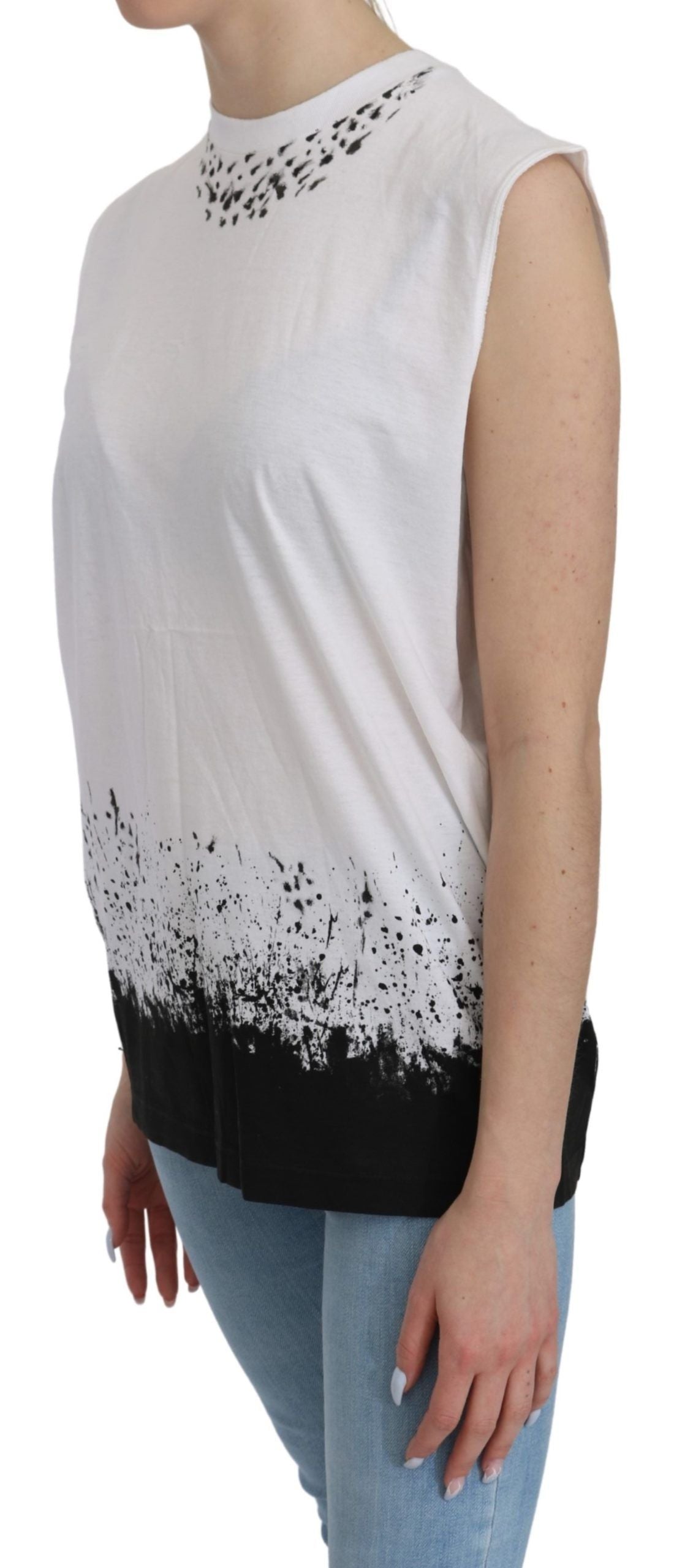 Dsquared² White Sleeveless T-shirt Tank Cotton Top | Regal Royce