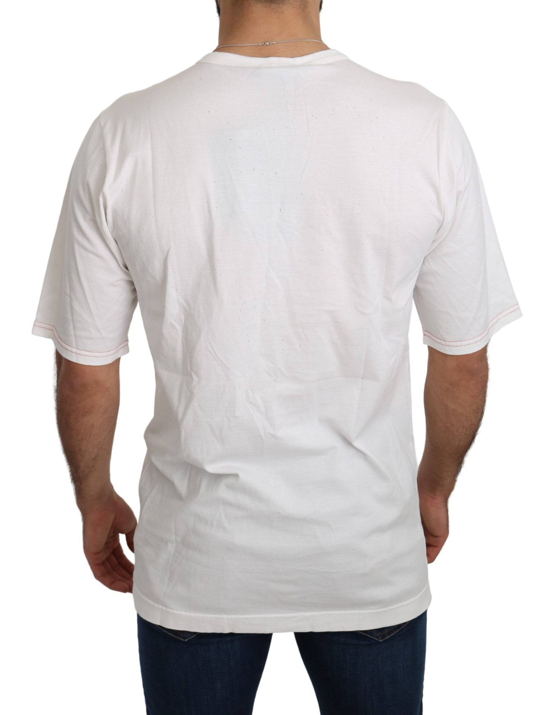 Dolce & Gabbana White Leopard Royal Top T-shirt | Regal Royce