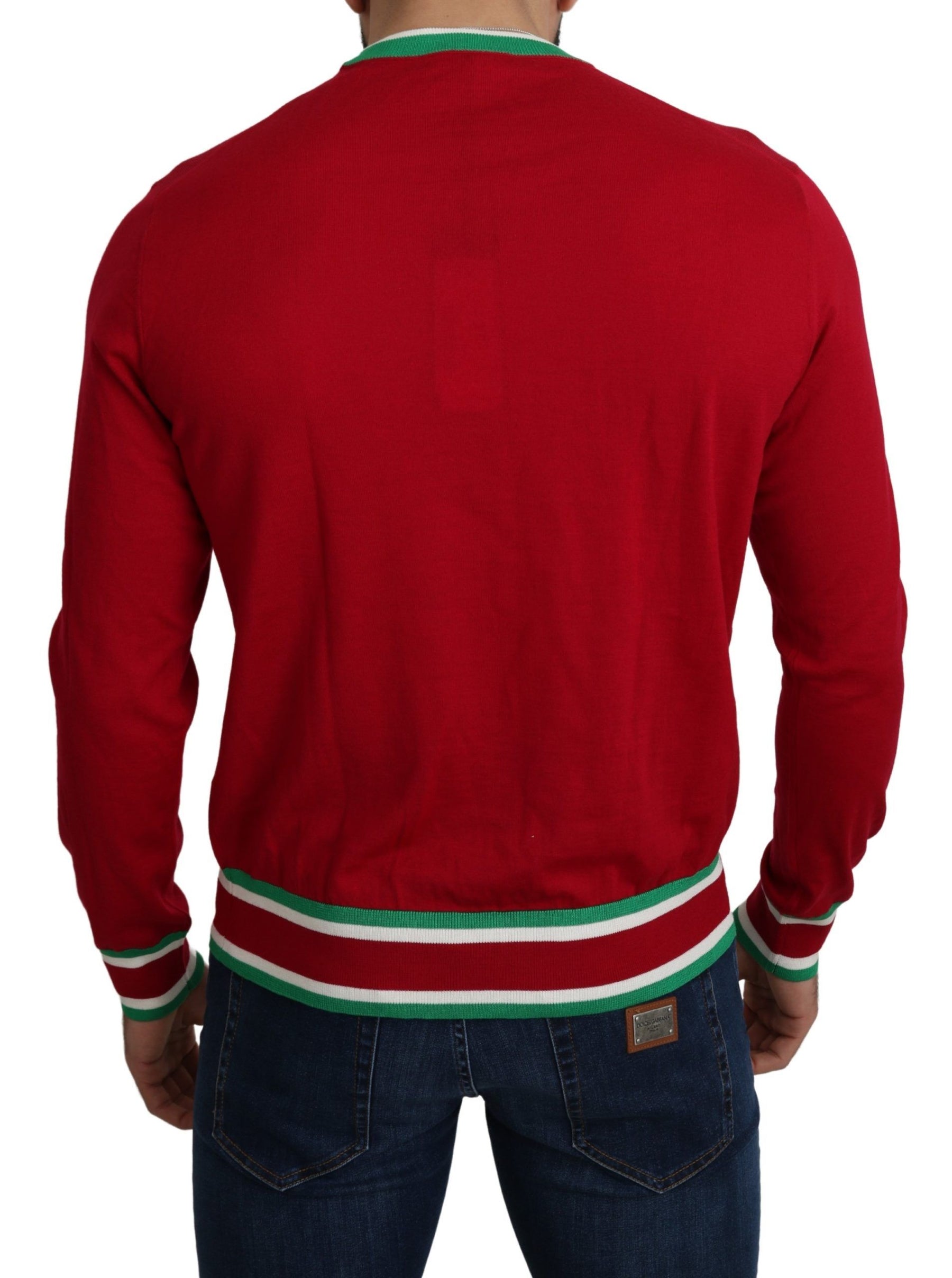 Dolce & Gabbana Red Wool Silk Pig of the Year Sweater | Regal Royce