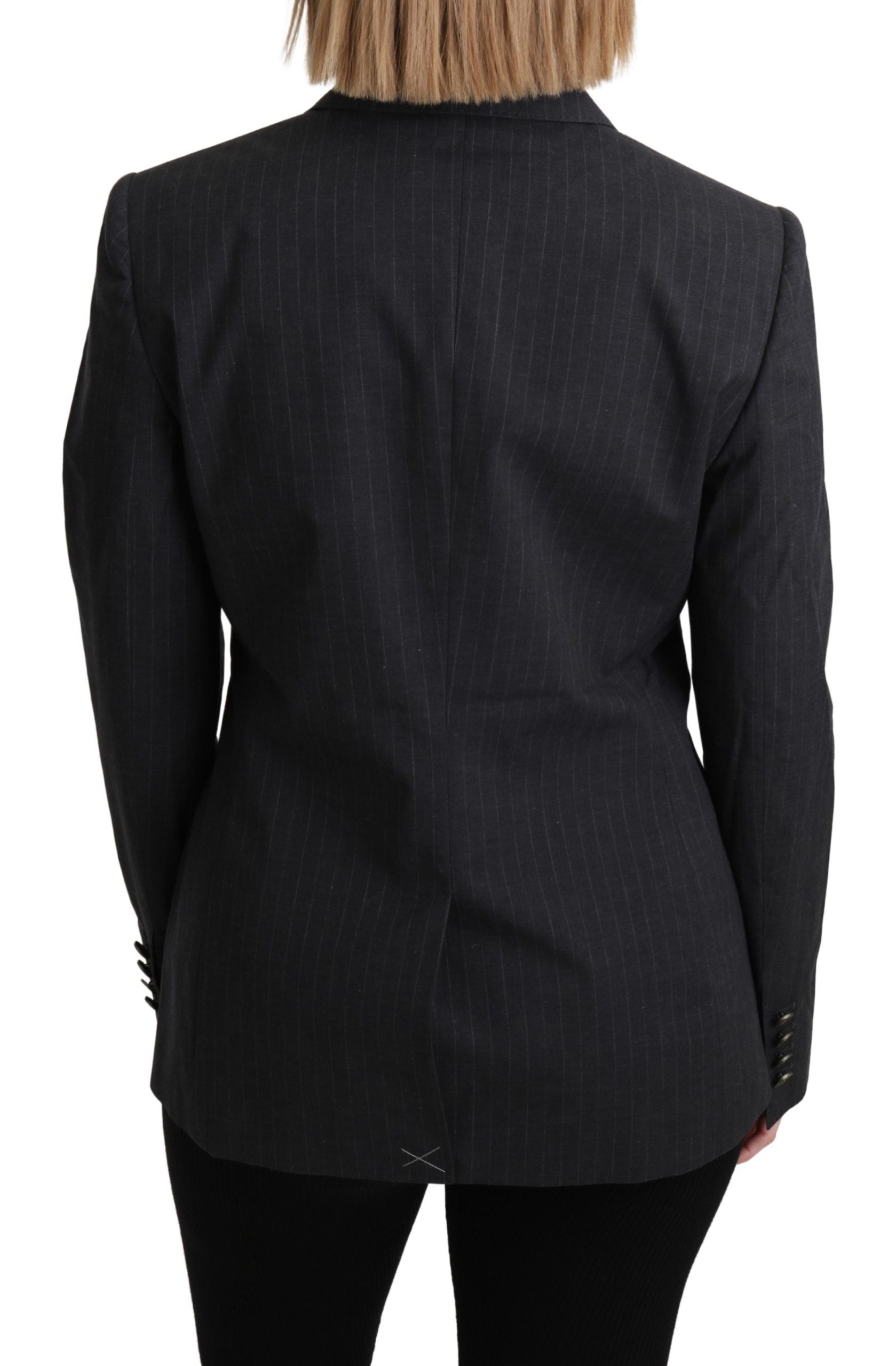 Dolce & Gabbana Gray Single Breasted Blazer Cotton Jacket | Regal Royce