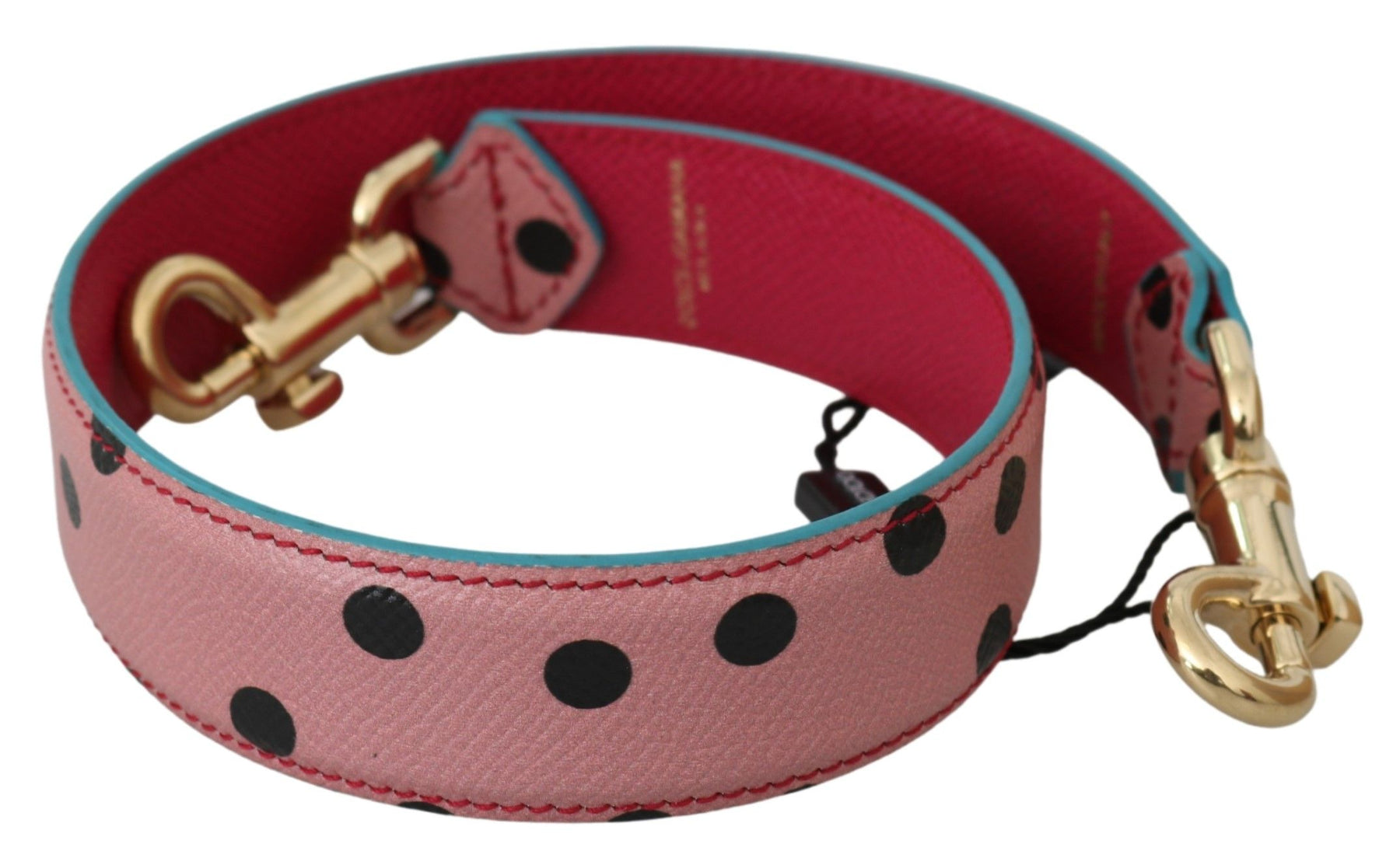 Dolce & Gabbana Pink Polka Dot Leather Shoulder Strap | Regal Royce