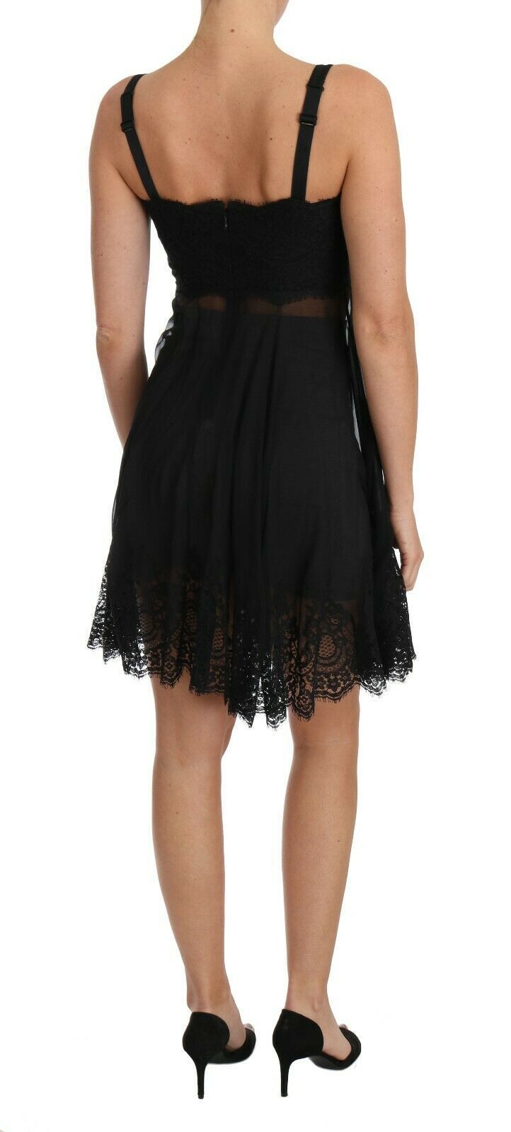 Dolce & Gabbana Black Silk Lace Dress Chemise Lingerie | Regal Royce