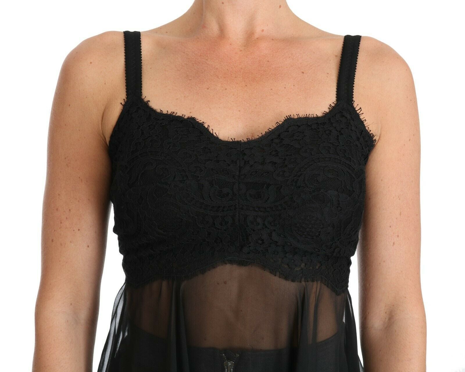Dolce & Gabbana Black Silk Lace Dress Chemise Lingerie | Regal Royce