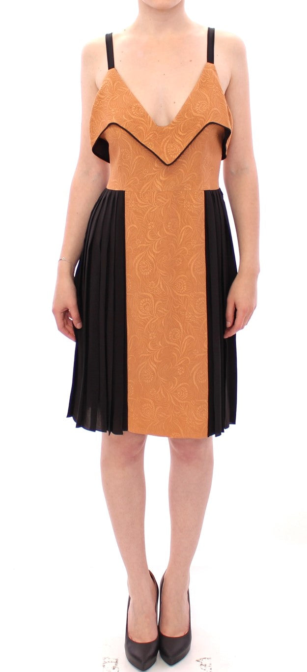FILOS Black Bronze Silk Sleeveless Above Sheath Dress | Regal Royce