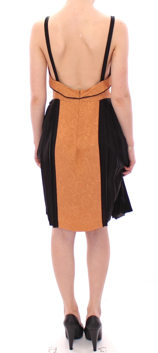 FILOS Black Bronze Silk Sleeveless Above Sheath Dress | Regal Royce