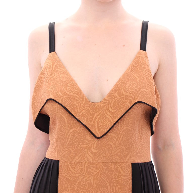 FILOS Black Bronze Silk Sleeveless Above Sheath Dress | Regal Royce