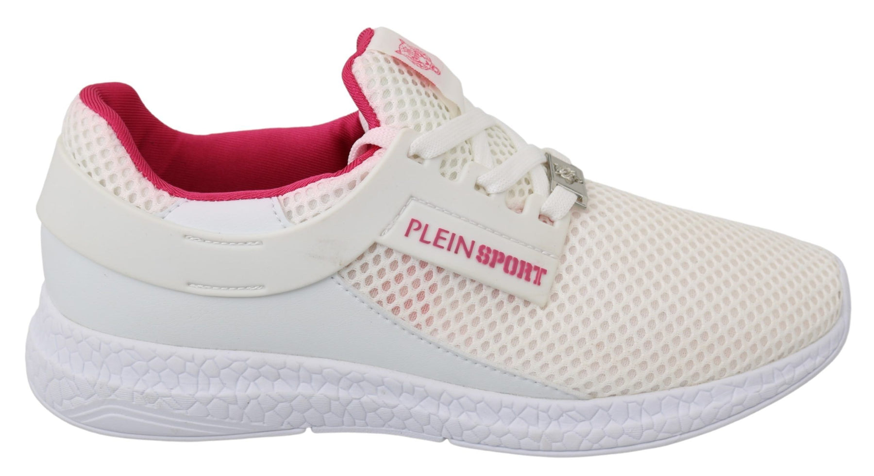 Philipp Plein White Pink Polyester Becky Sneakers Shoes | Regal Royce