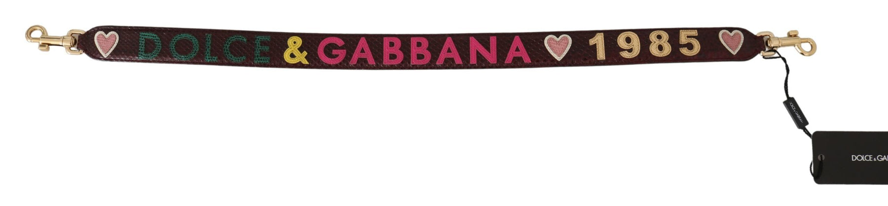 Dolce & Gabbana Bordeaux Exotic Skin Leather Belt Shoulder Strap | Regal Royce