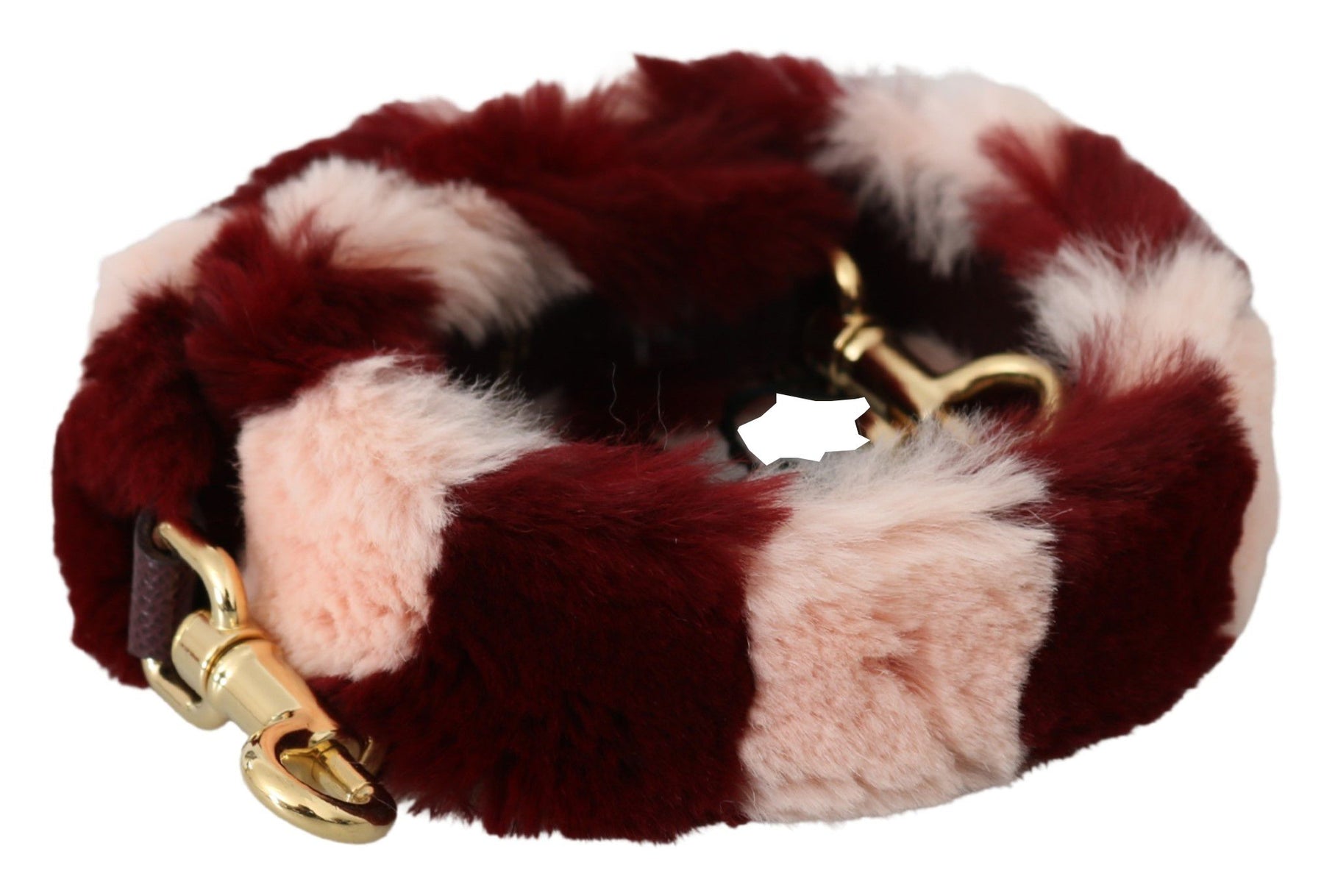 Dolce & Gabbana Pink Red Lapin Fur Accessory Shoulder Strap | Regal Royce